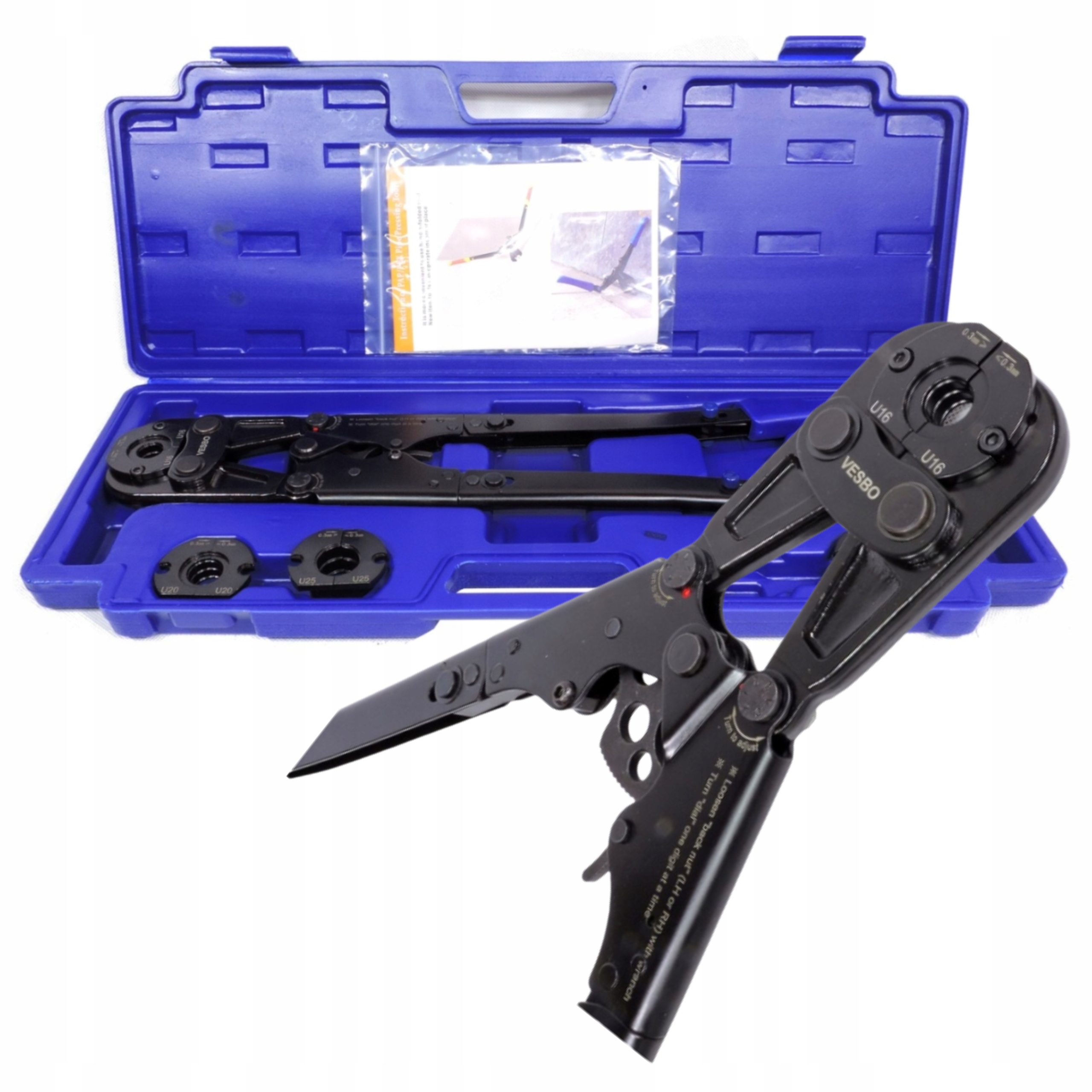 Zaciskarka Prasa Ręczna Do Złączek Pex Szczęki ''u" Fi 16 32 mm Solidna