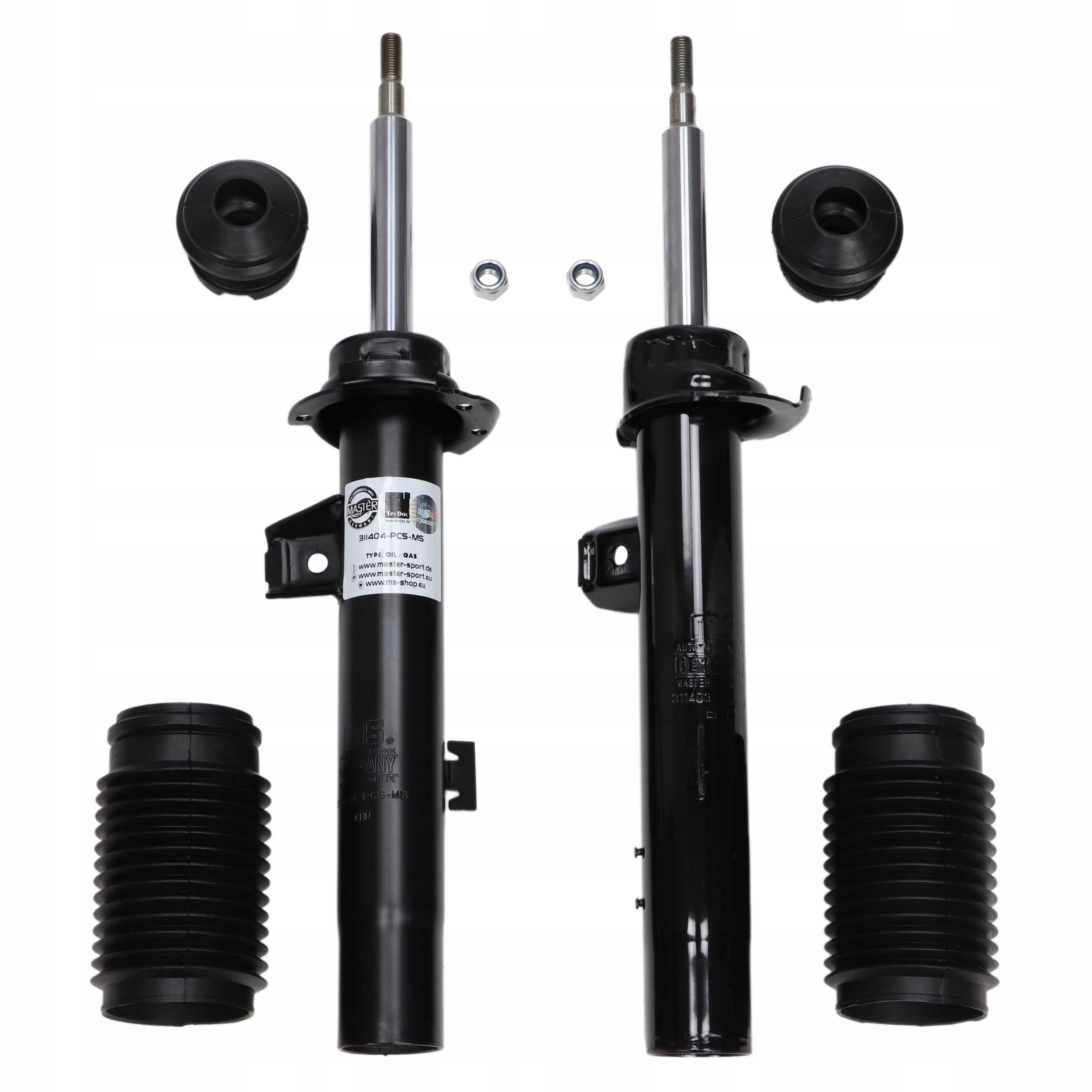 AMORTYZATORY PRZÓD MS BMW E90 E91 + OSŁONY ODBOJE Producent części Master-Sport Germany