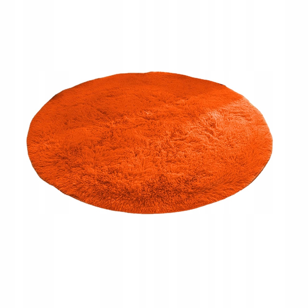 

Pomarańczowy Pluszowy Dywan Salon Sypialnia 120cm