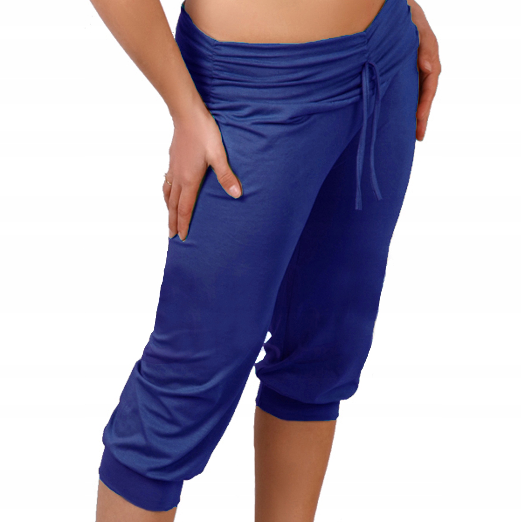 

Spodnie spodenki 3/4 Rybaczki indygo Alladynki