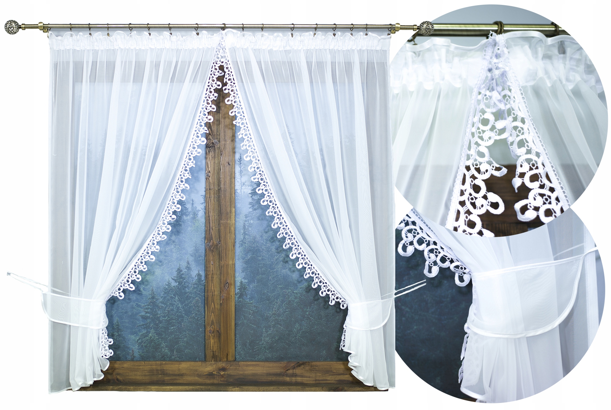 Hotové Záclony Voál 600x150 Hotová Záclona Guipure