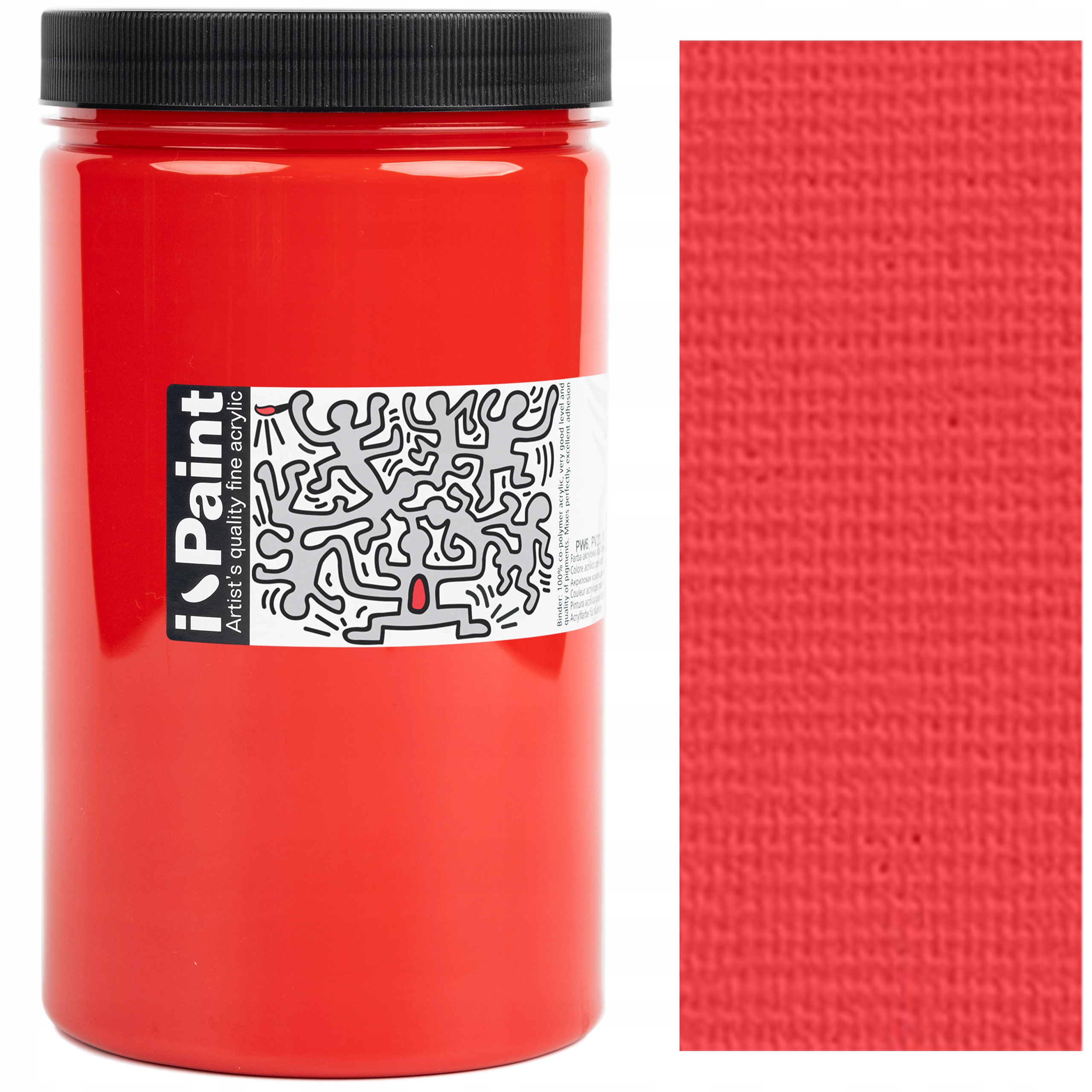 Barva Akrylová umělecká červená Renesans Ipaint 1200 Ml 6 Karmin