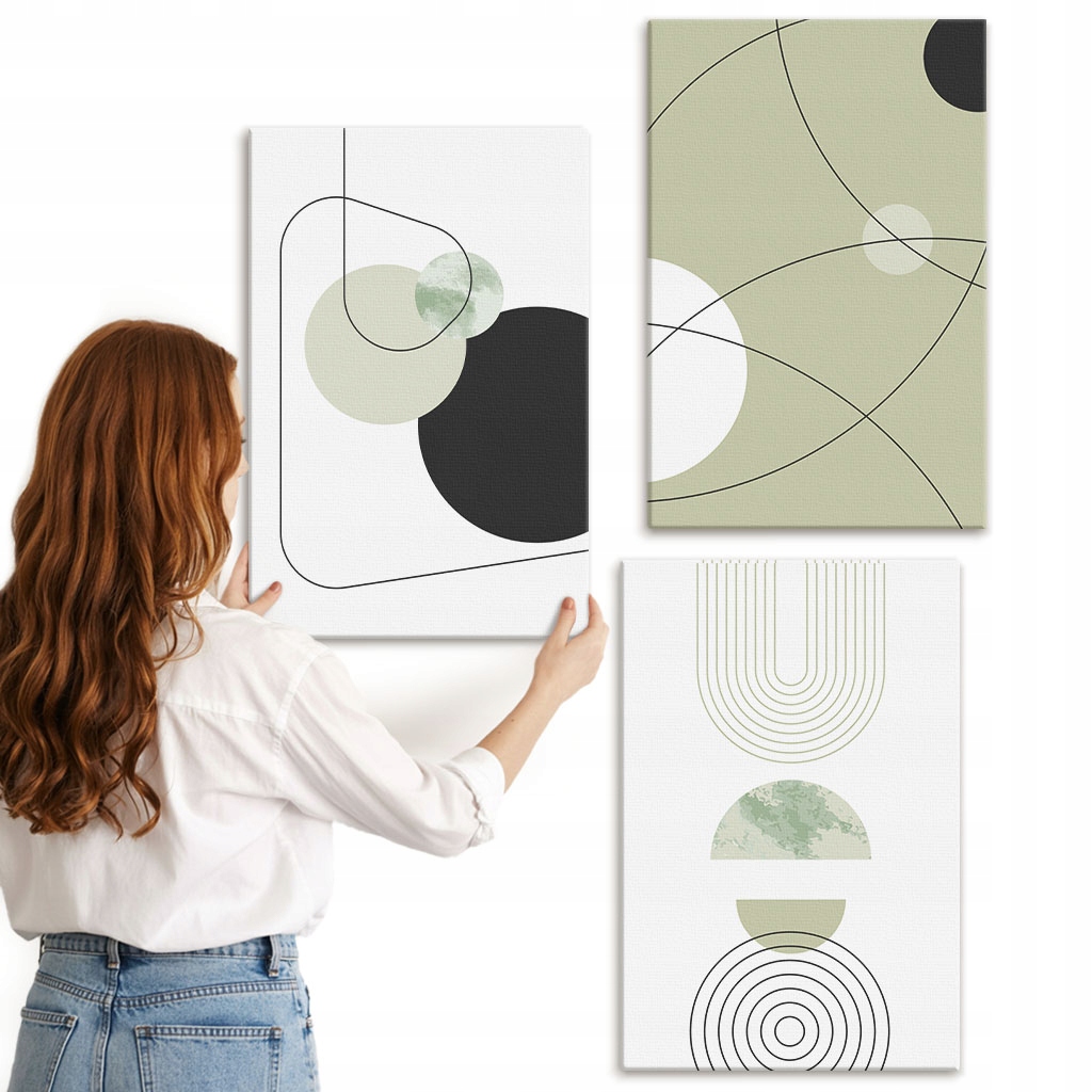 Komplet obrazů na plátně Galerie Abstraktní tvary barvy 3x 40x60 cm