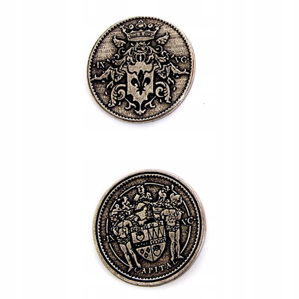 ZESTAW 24 CESARSKICH METALOWYCH MONET LARP RPG Producent Drawlab