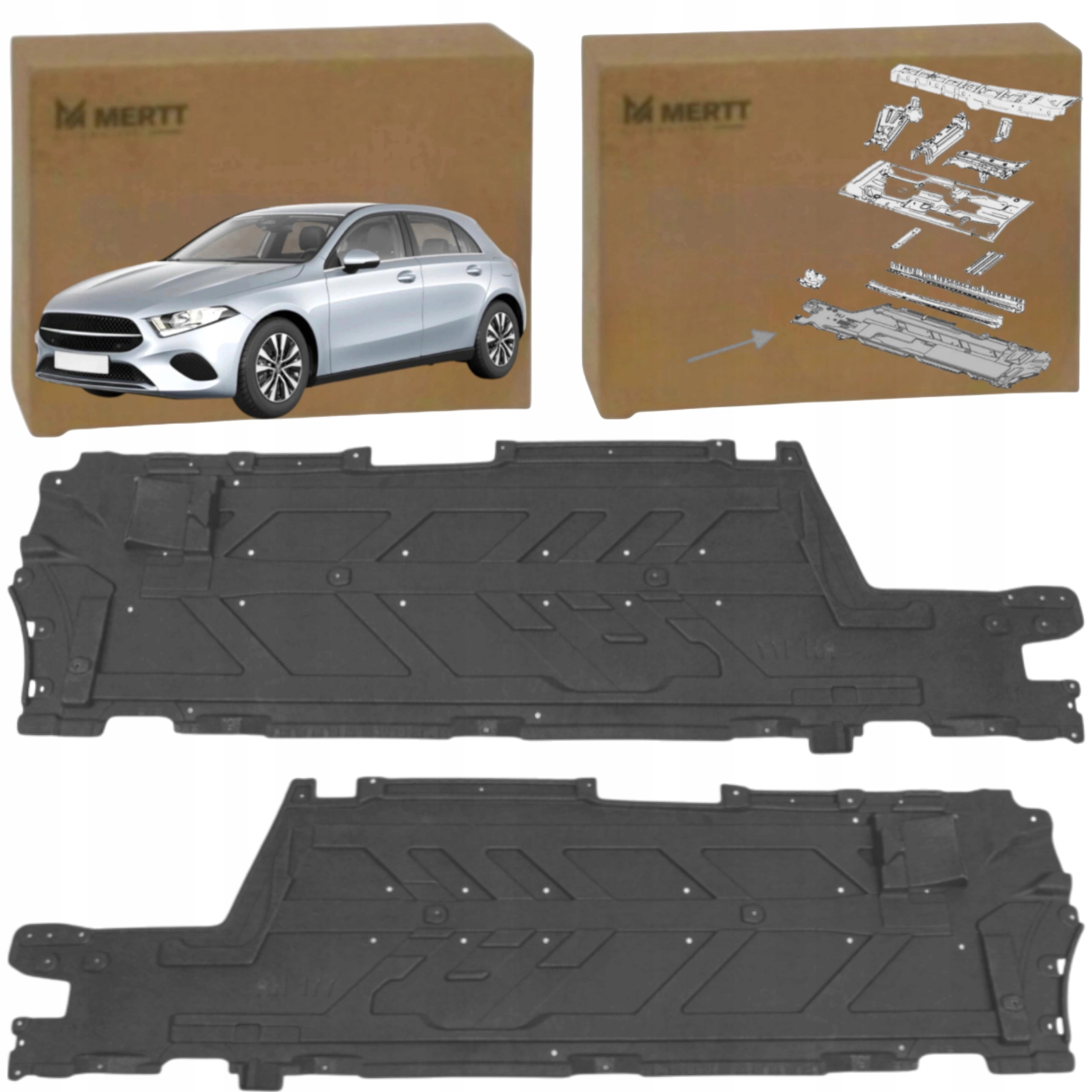 Plastová Krytka Podvozku Levá Pravá Mercedes A W177 2018- Komplet