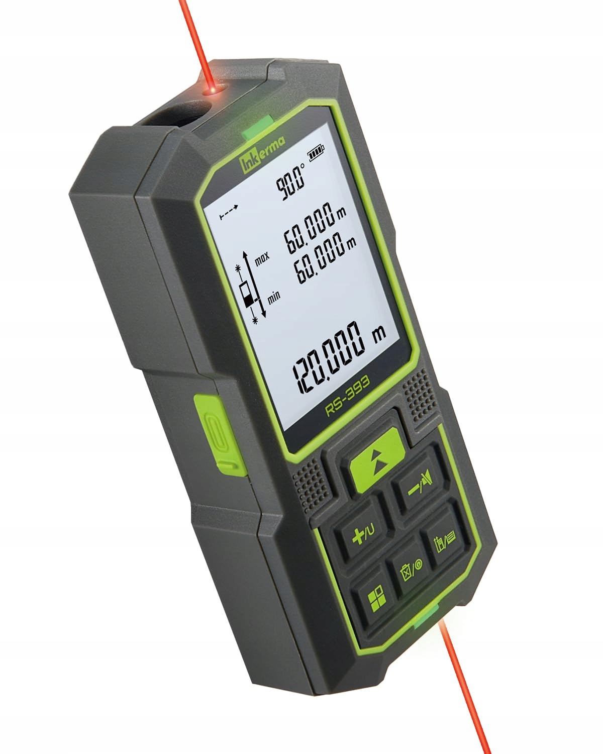 INKERMA Dwustronny Dalmierz Laserowy 120M Z Czujnikiem Kąta