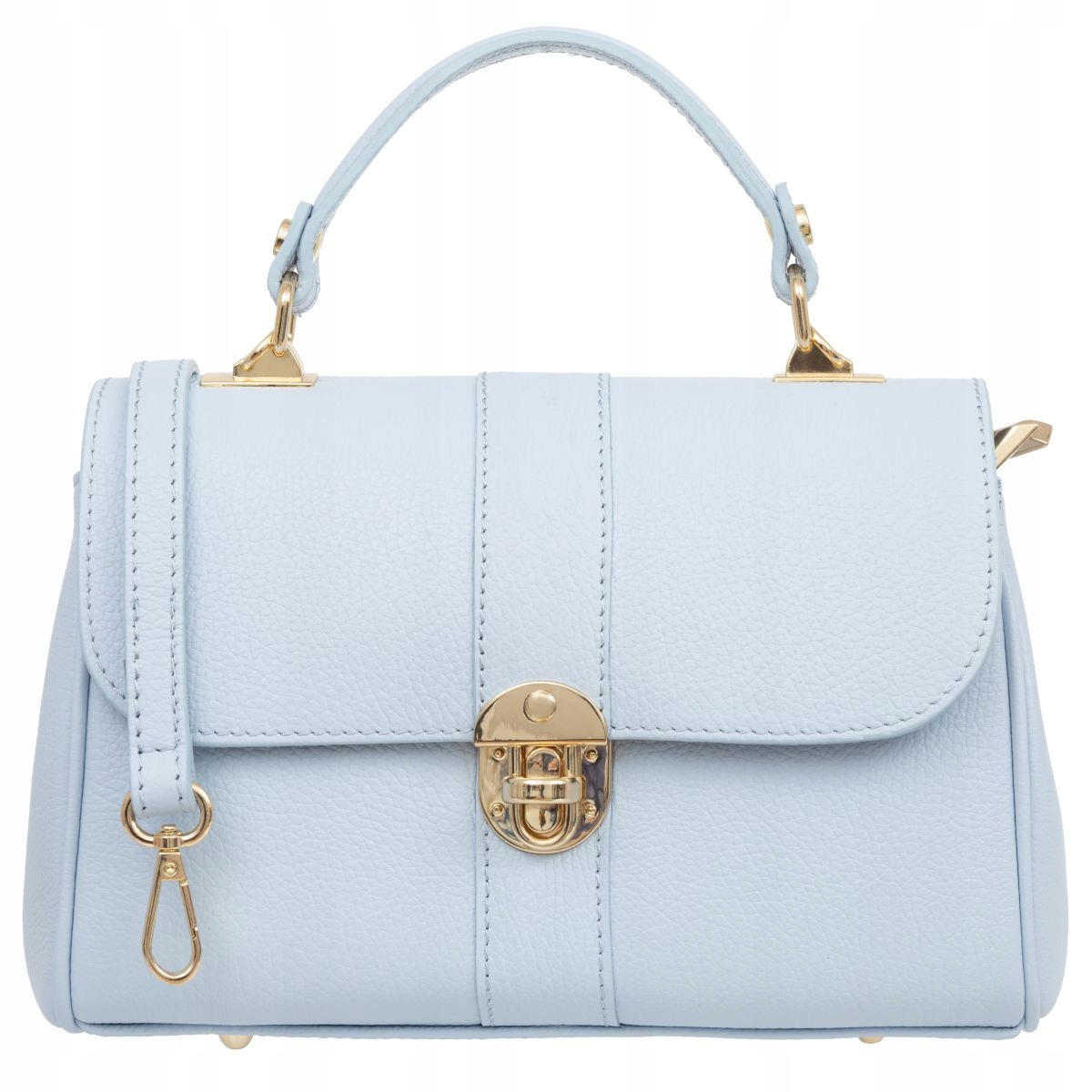 Dámská kabelka přes rameno do ruky kožená Vera Pelle Giovita modrá