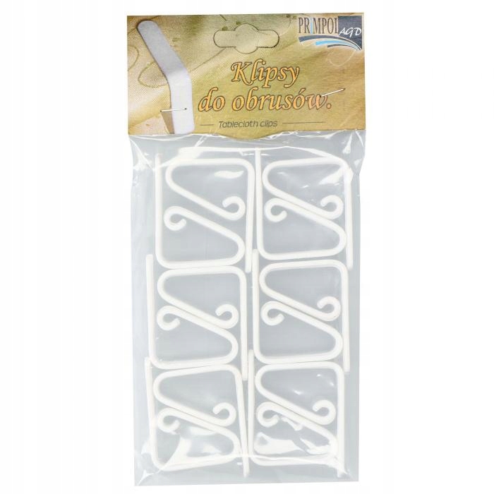 KLIPSY DO OBRUSÓW STOŁU UCHWYT KLAMRY DO STOŁÓW ZABEZPIECZENIE OBRUSU 12szt Marka Primpol