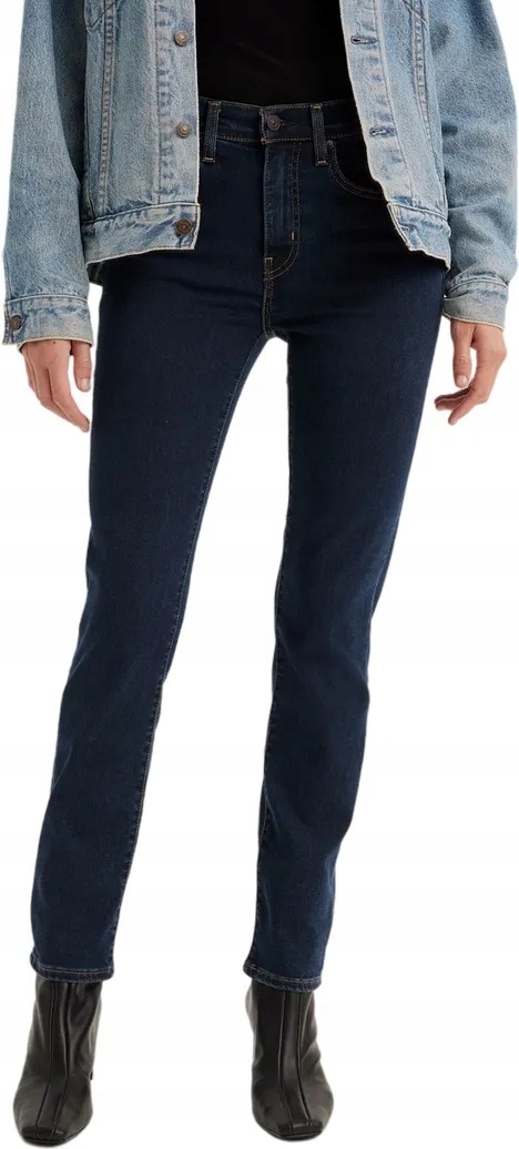 Levi's Džíny Úzké Nohavice S Vysokým Pasem, Tmavě Modré, S Oděrkami 28/34 Xta