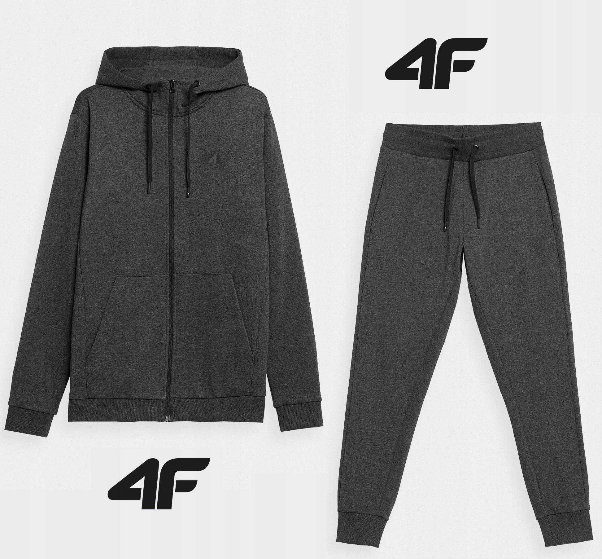 

4F Męski dres Bluza rozpinana Kaptur + spodnie L