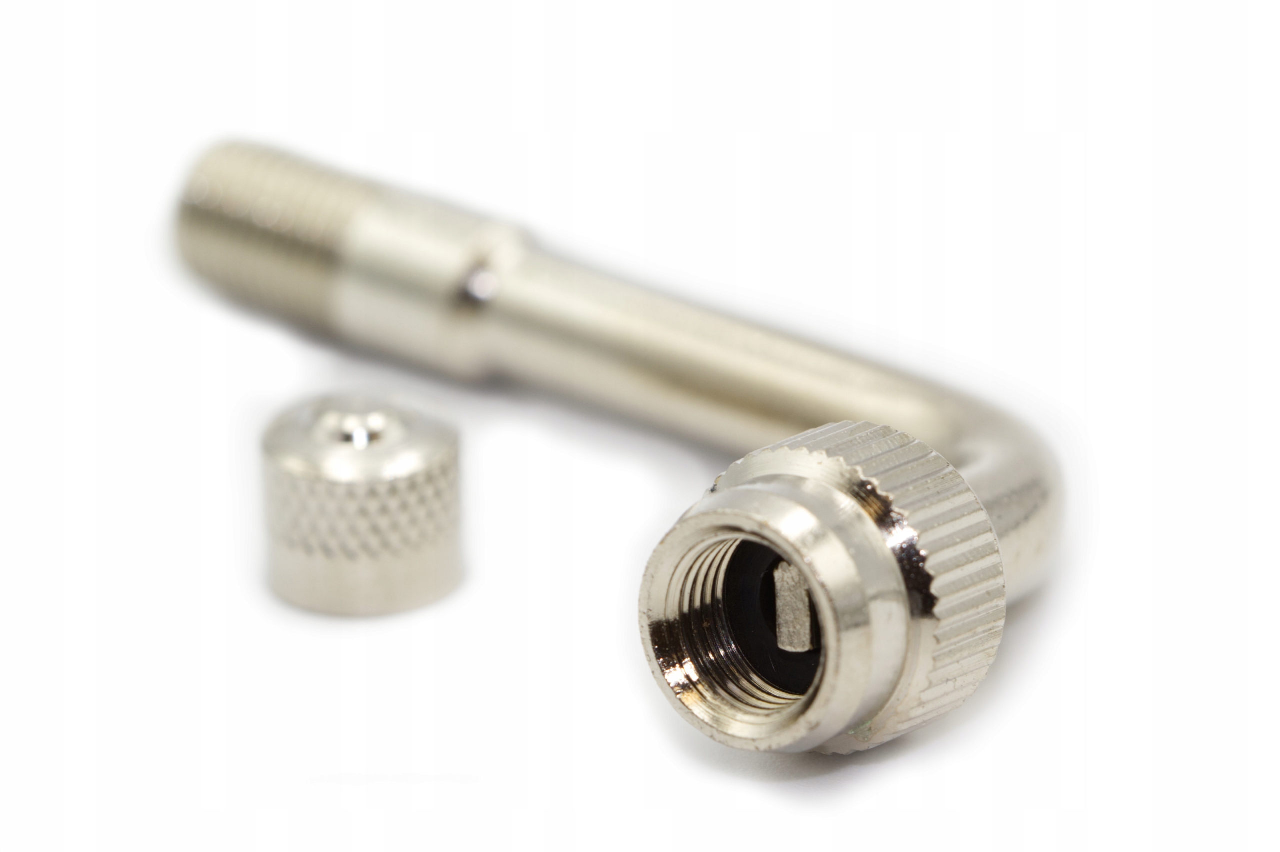 Przedłużka zaworu kątowa 90° do pompowania kół opon dętek hulajnoga rower Producent Opomax