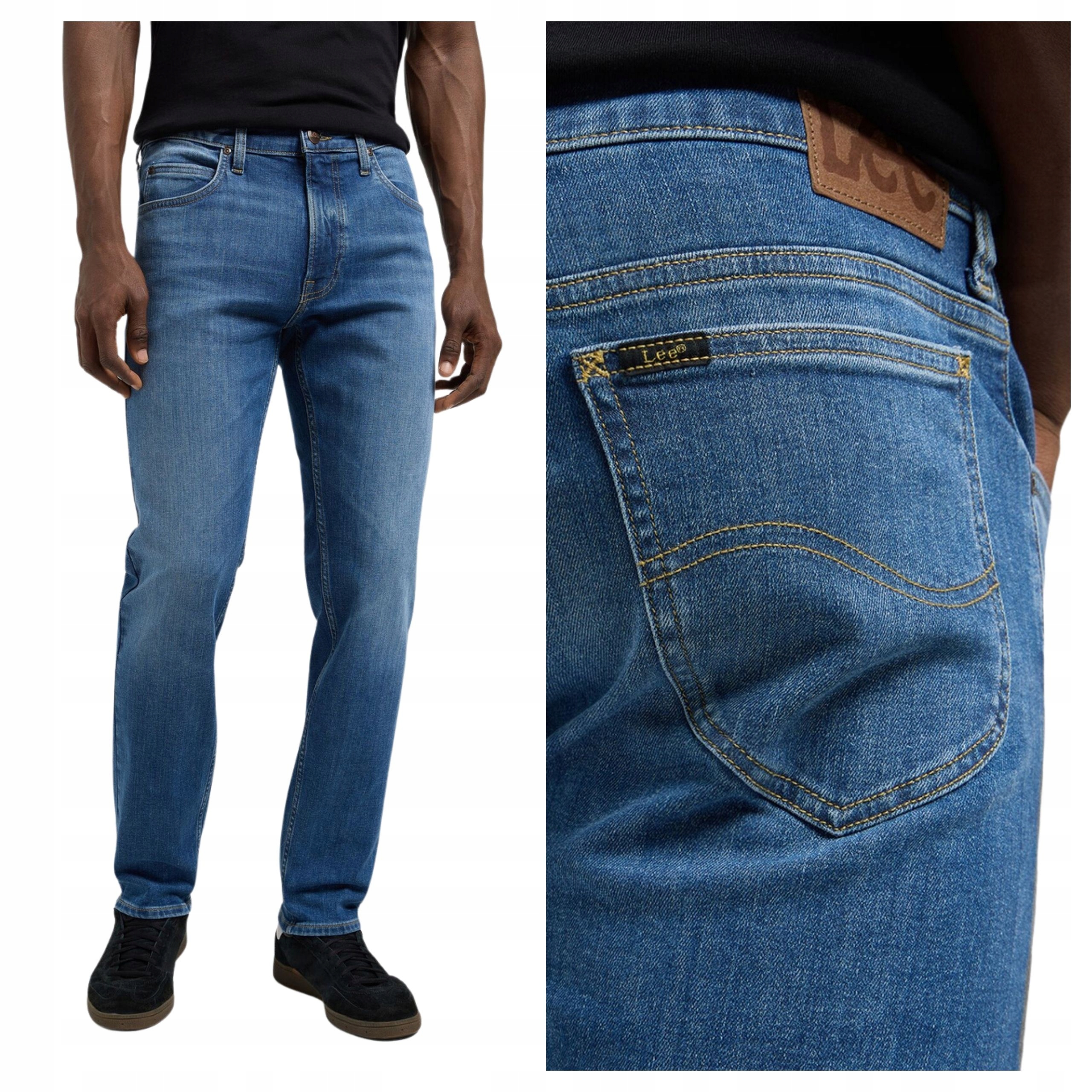 Pánské kalhoty Lee Rider Džíny Zúžené Přiléhavé Modré Paul W33 L34