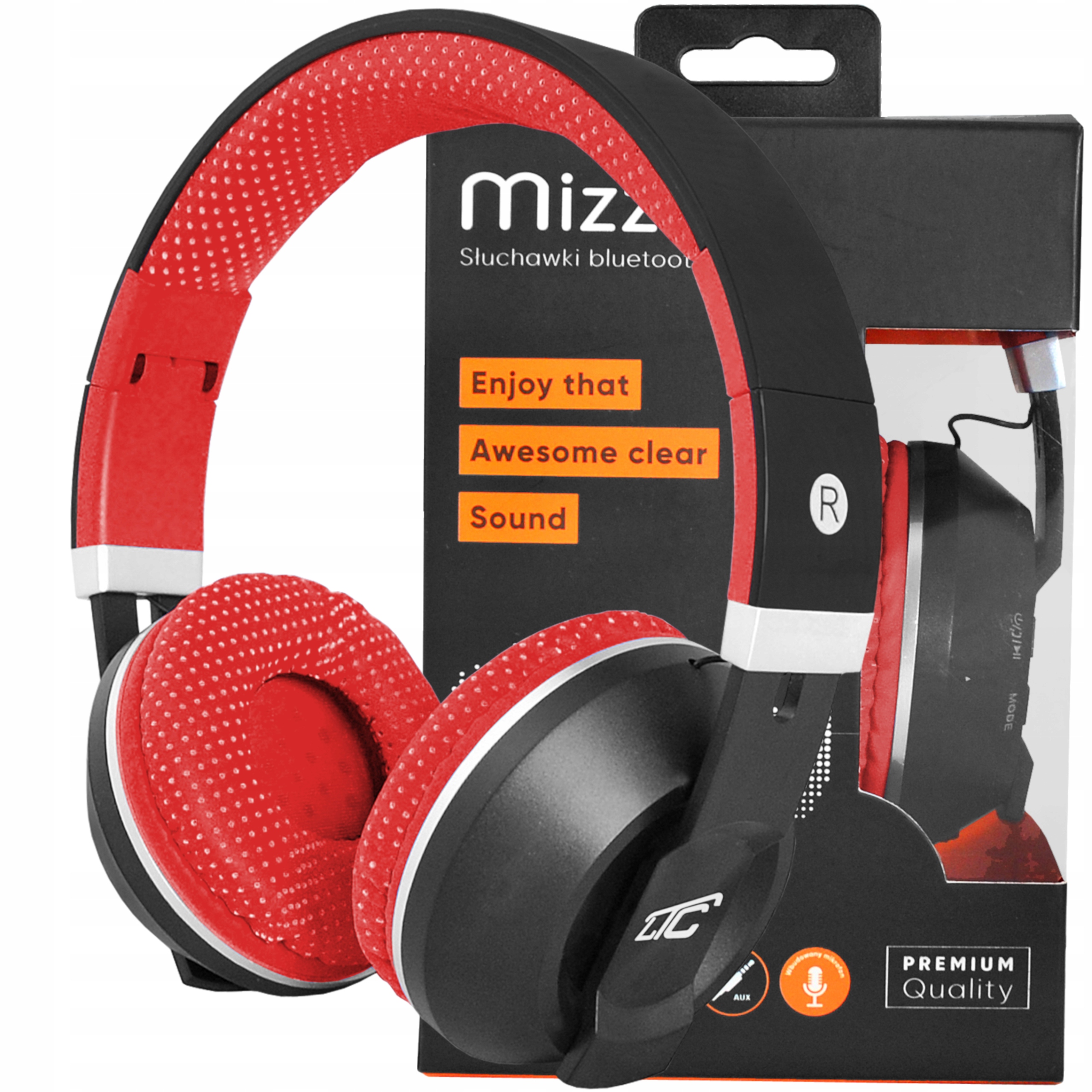 

Słuchawki Bluetooth Bezprzewodowe Czerwone