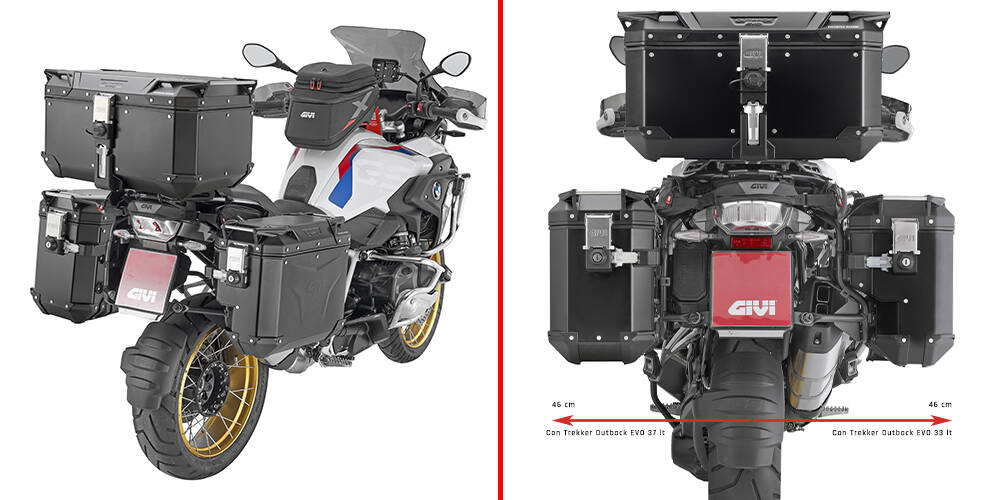 Kufry GIVI Trekker EVO + stelaż Komplet Nowe MODEle BMW R1250/ADV R1200