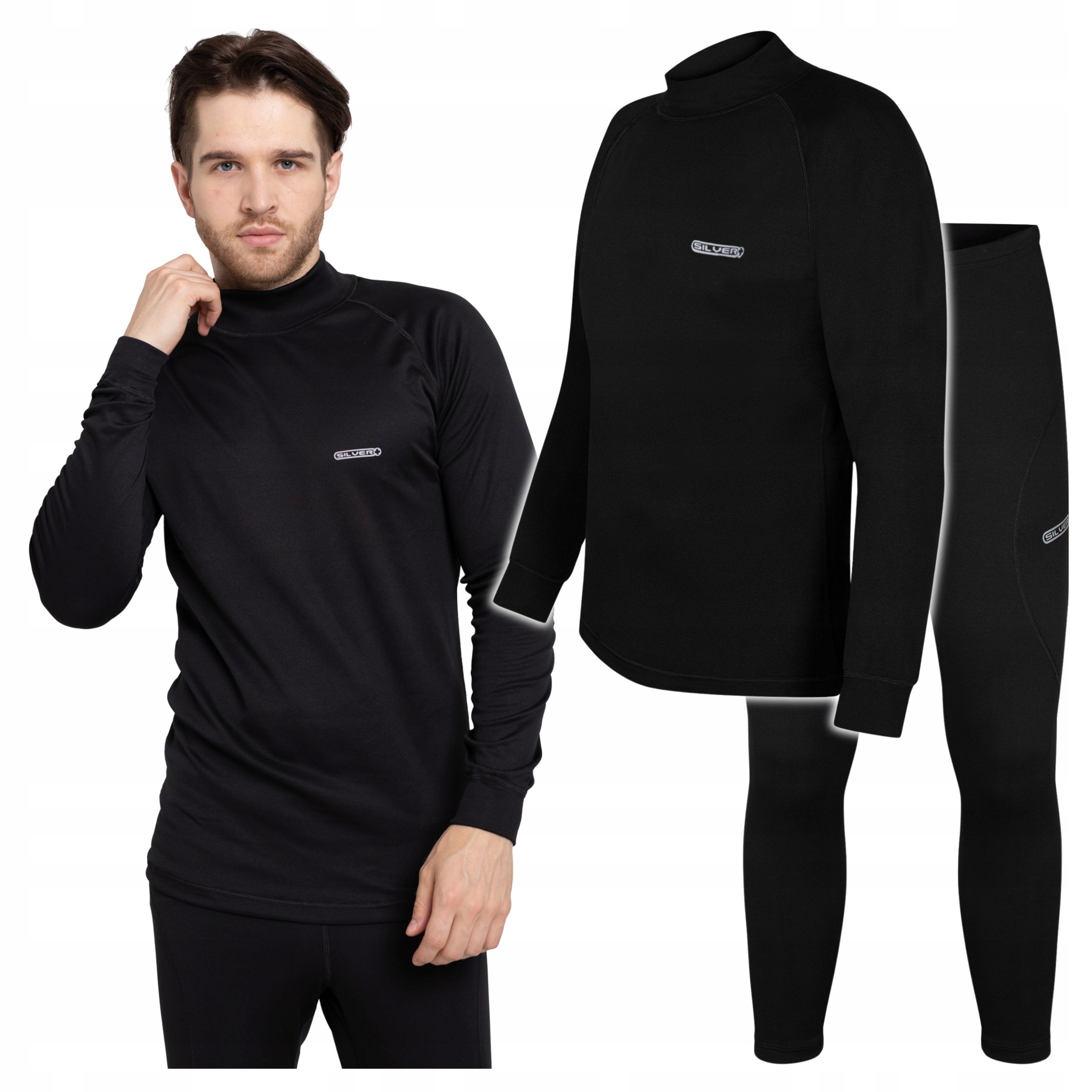 Termoaktivní tričko Zateplené kalhoty 4XL Komplet Pánské termoaktivní oblečení