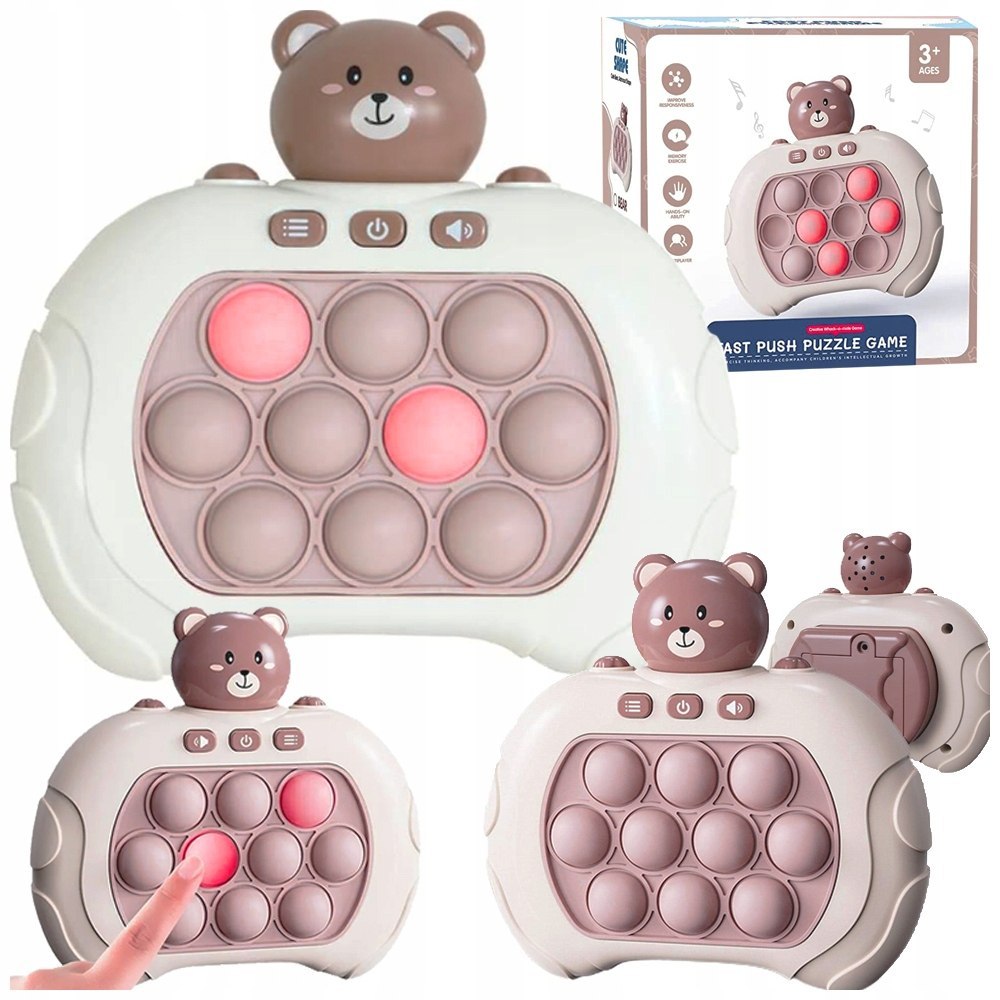 POPIT ELEKTRONICZNY GRA ZRĘCZNOŚCIOWA ANTYSTRESOWA PUSH BUBBLE SENSORYCZNA