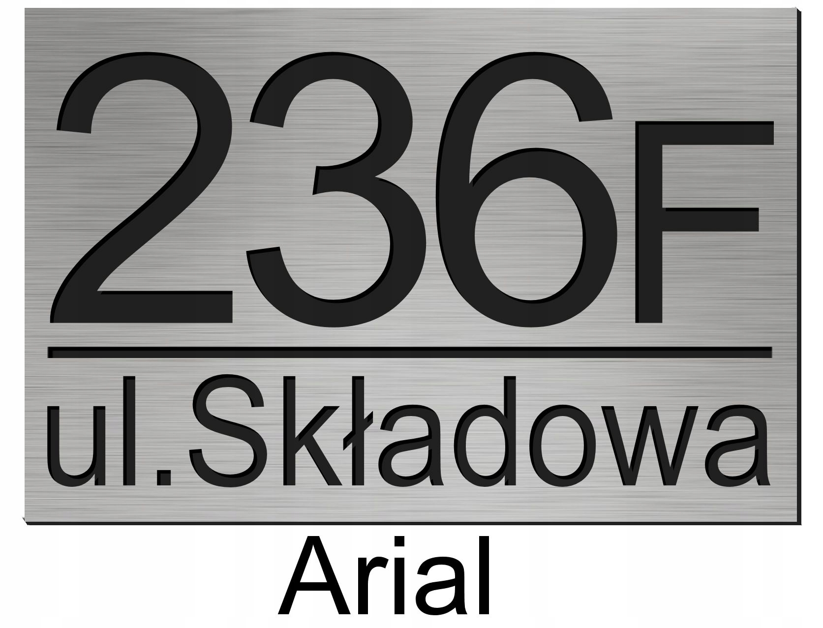 Tablica adresowa Aluminium nr Tabliczka Numer Domu Materiał aluminium