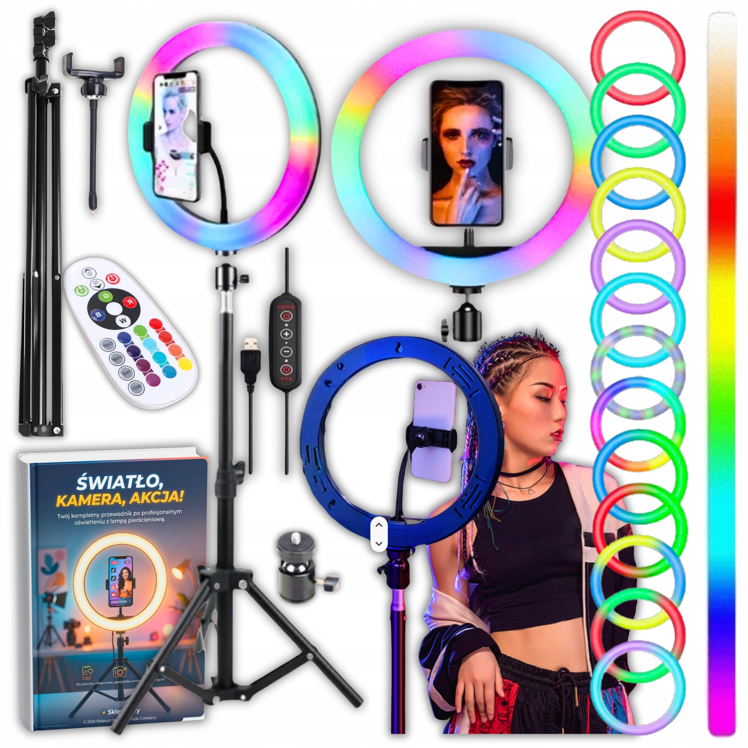 Lampa pierścieniowa 12 cali 30cm Selfie Makijaż