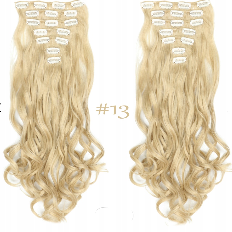 

Doczepiane Włosy Clip In On Loki taśmy 60cm Blond