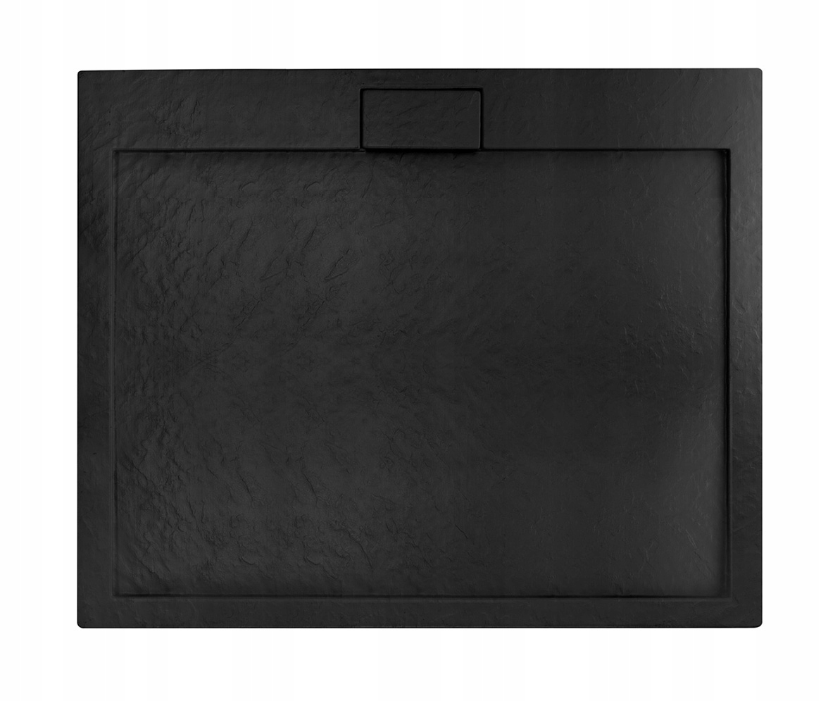 Brodzik Axim Stone 100x80 czarny prysznicowy 4 Besco