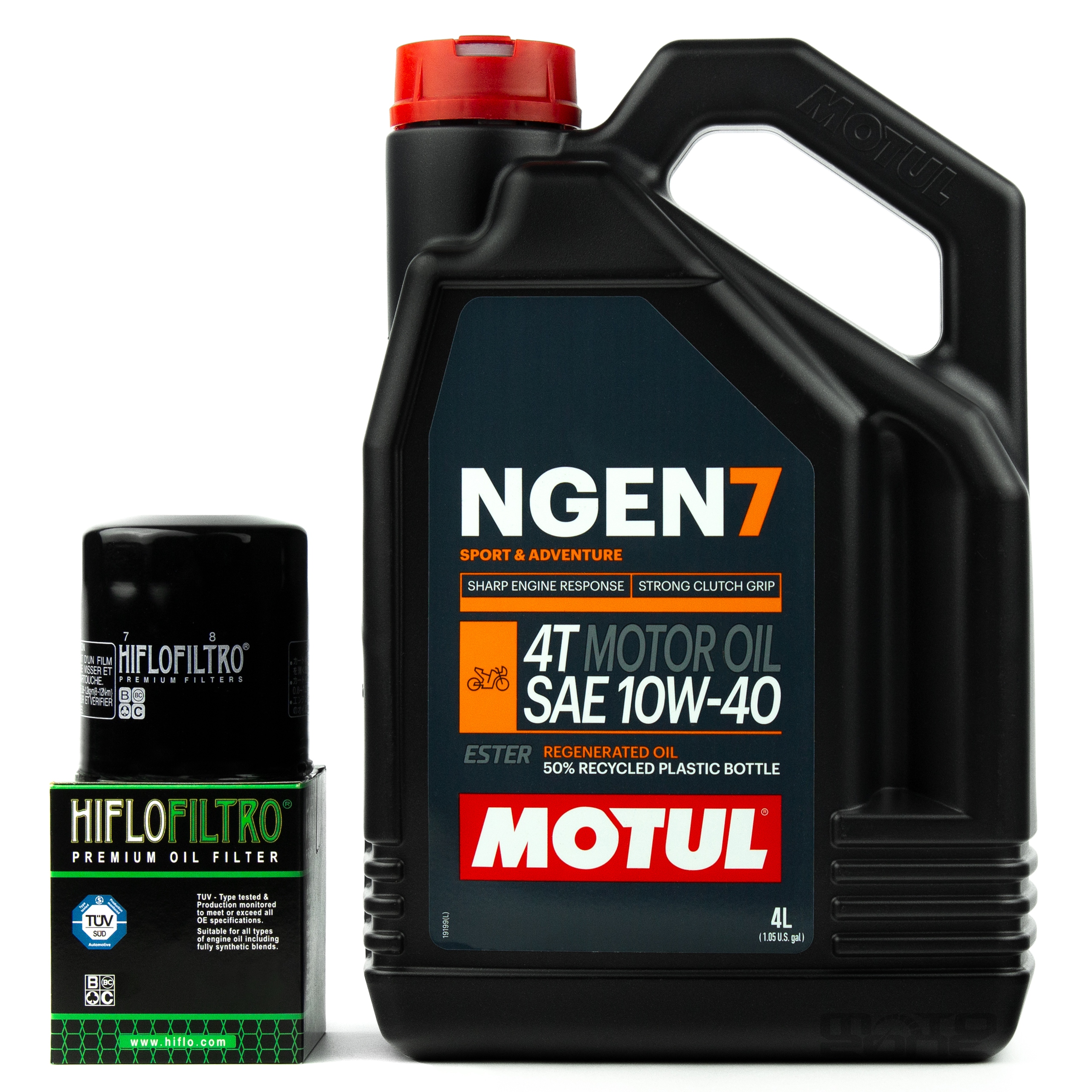 Olej silnikowy 4T 10W40 MOTUL NGEN 7 + filtr HF