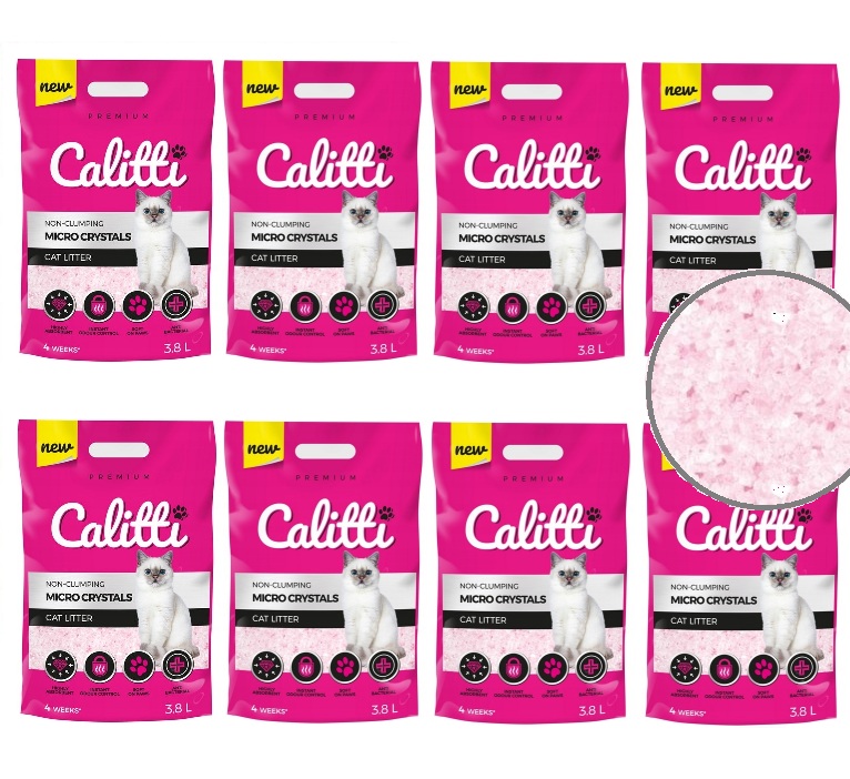 Calitti Micro Crystals 8x3,8 L Żwirek silikonowy dla kotów antybakteryjny