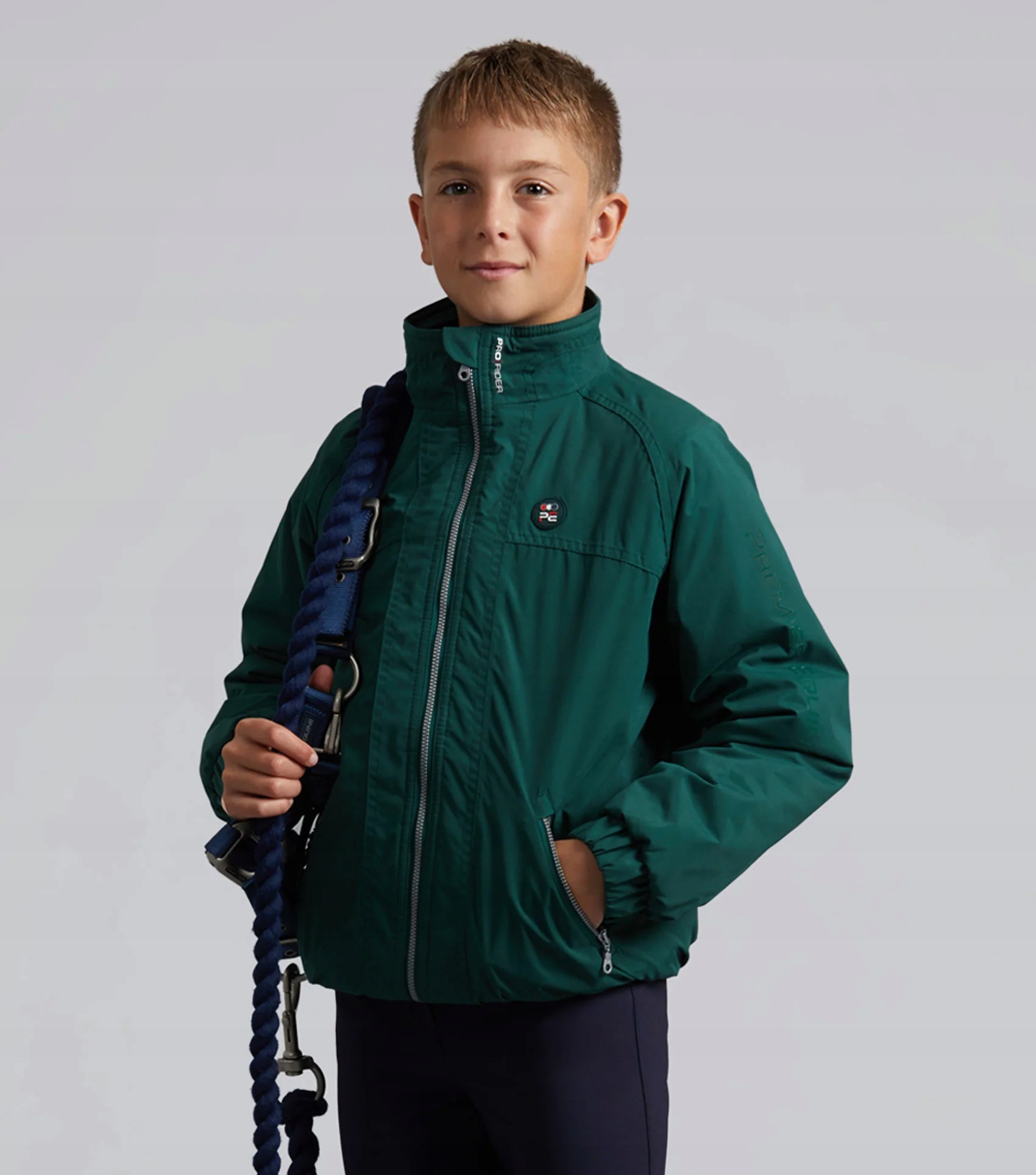 Jezdecká bunda Premier Equine Junior Pro Rider mládežnická zelená 158