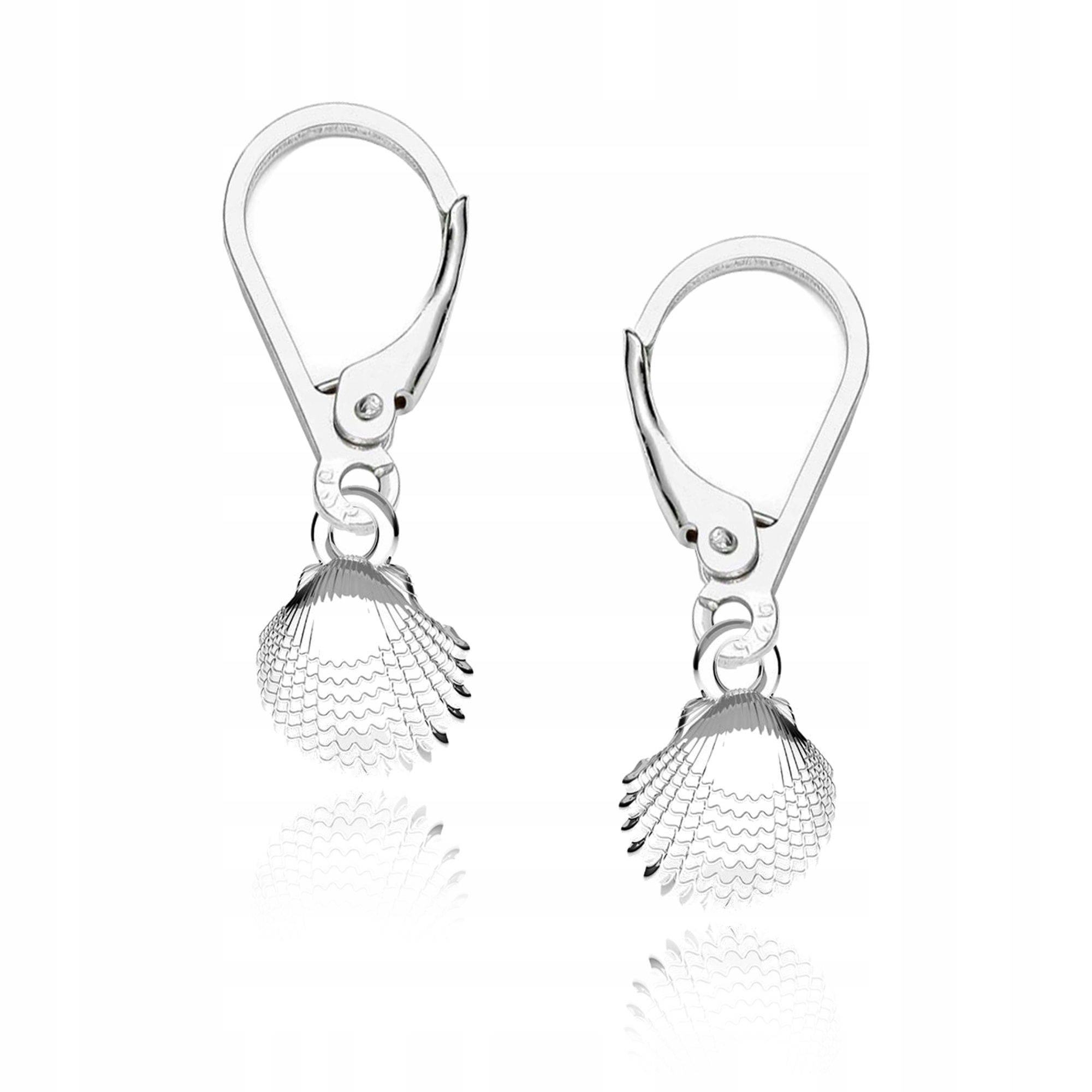 Stříbrné náušnice Mušle Mořský svět Stříbro ryzost 925