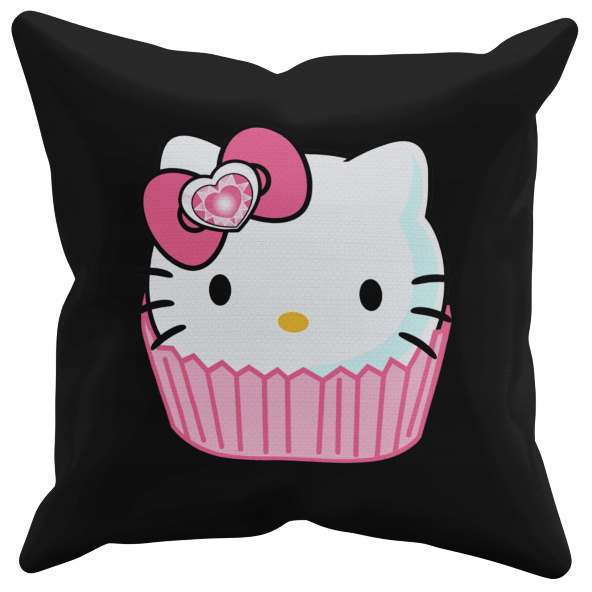 POSZEWKA NA PODUSZKĘ JAŚKA DO PRZEDSZKOLA HELLO KITTY + IMIĘ GRATIS Kolor dominujący czerń