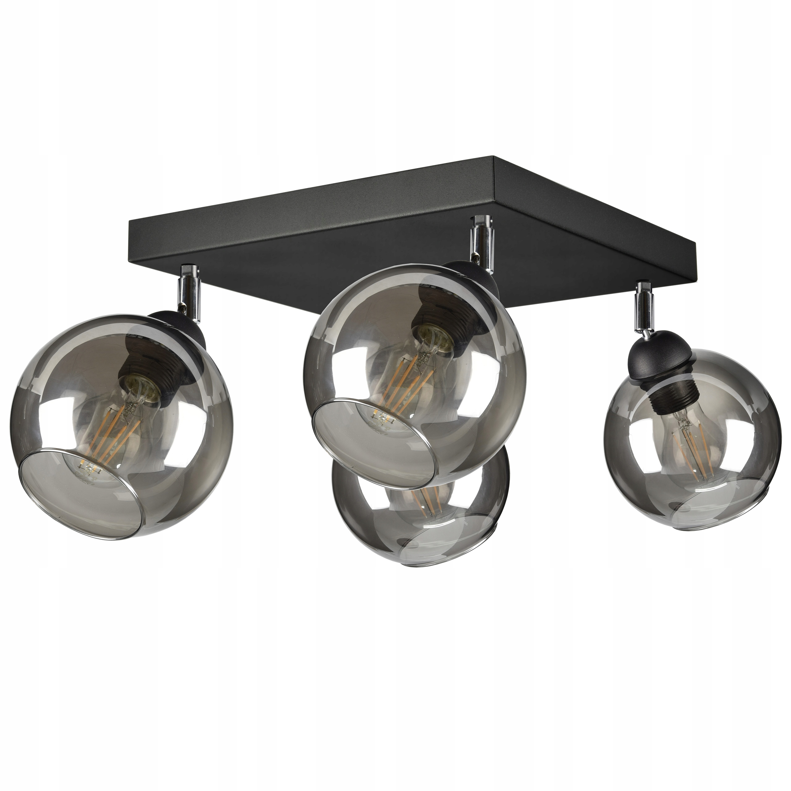 

Szklana Lampa Plafon Sufitowa Żyrandol Kule Led