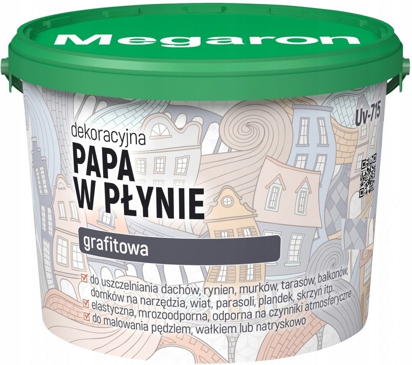 MEGARON PAPA W PŁYNIE GRAFITOWA NA DACH Z DACHÓWKI BLACHY PAPY 1L Stan opakowania oryginalne