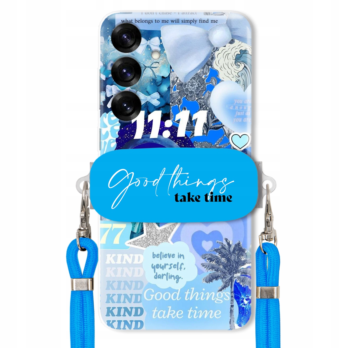 Puzdro pre Samsung S25 Držiak Crossbody vodítko Good Things Take Time Lata