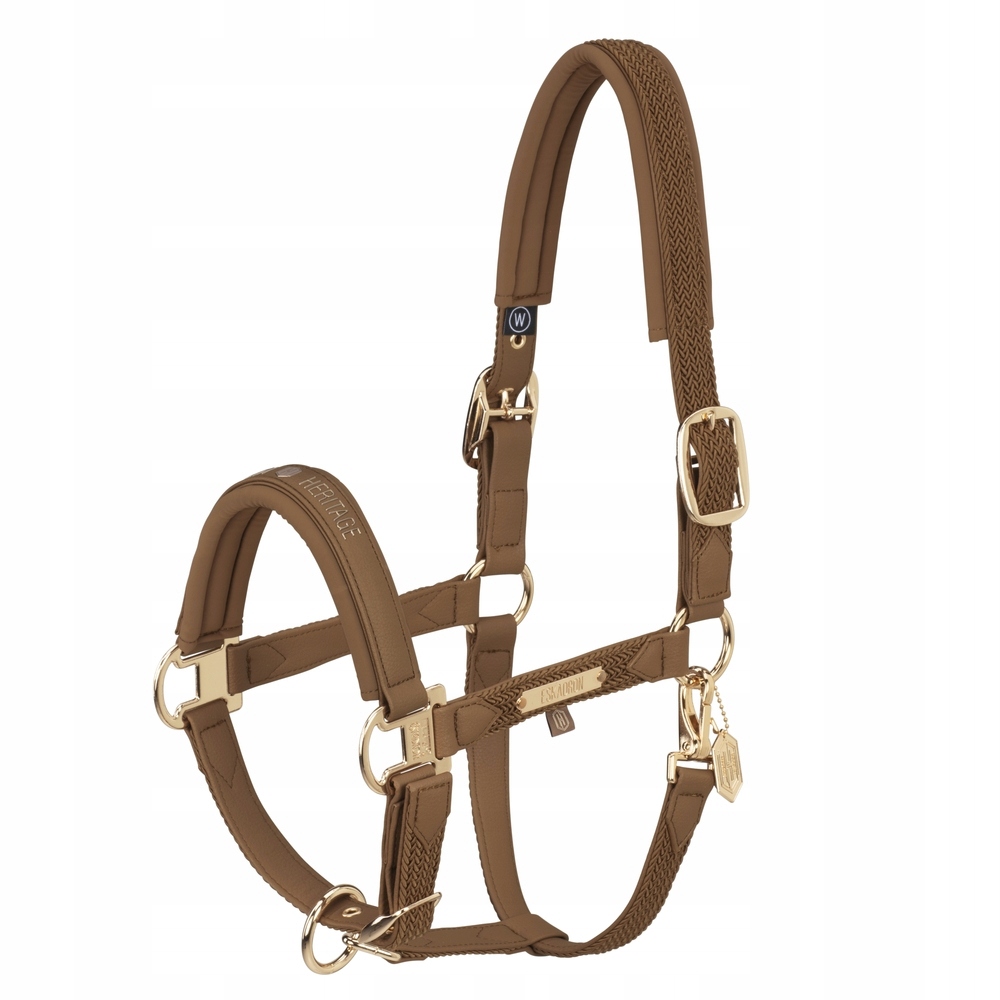 Kantar Eskadron Leather Plait almond Cob