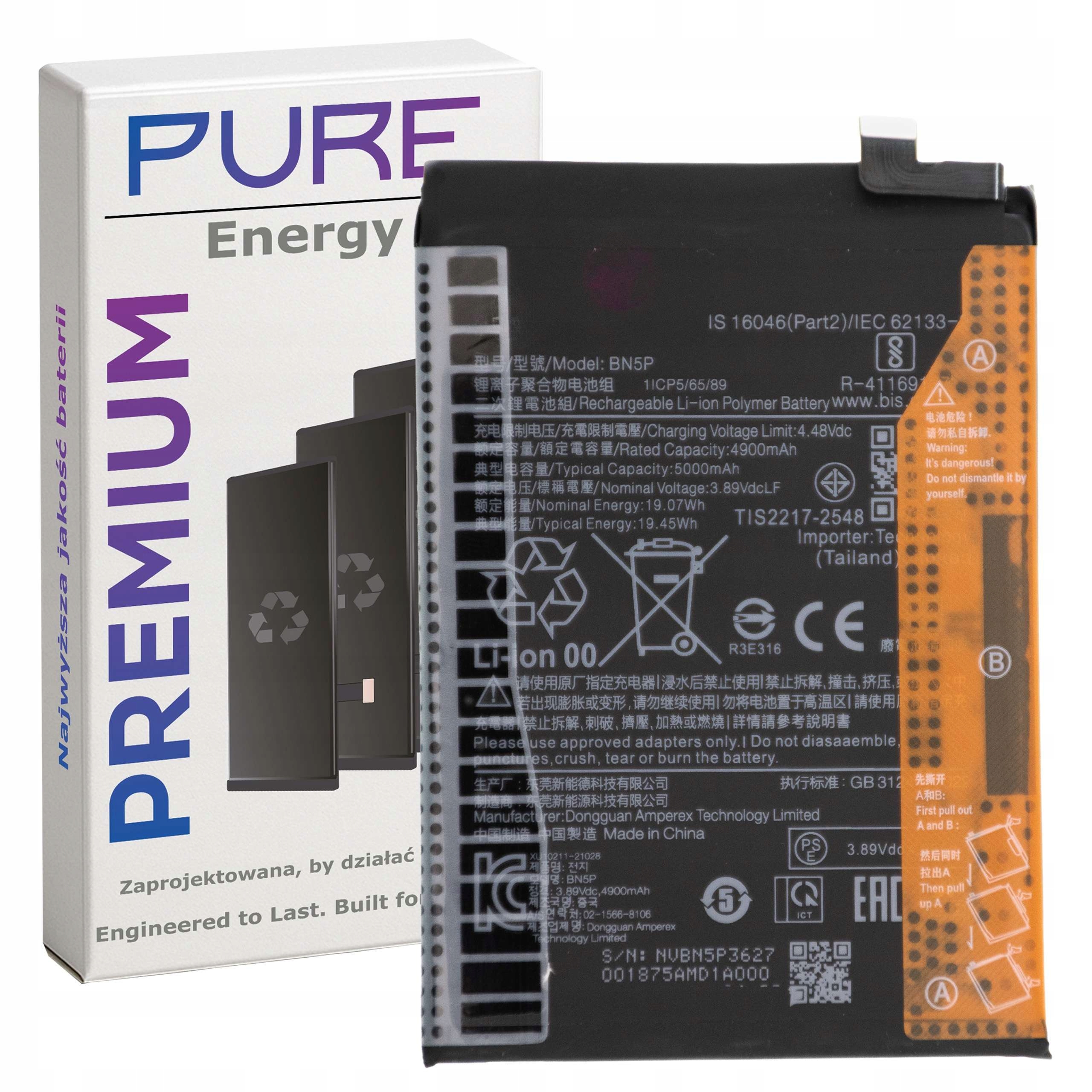 Bateria Do Xiaomi Note 13 Pro Pure 5000 mAh