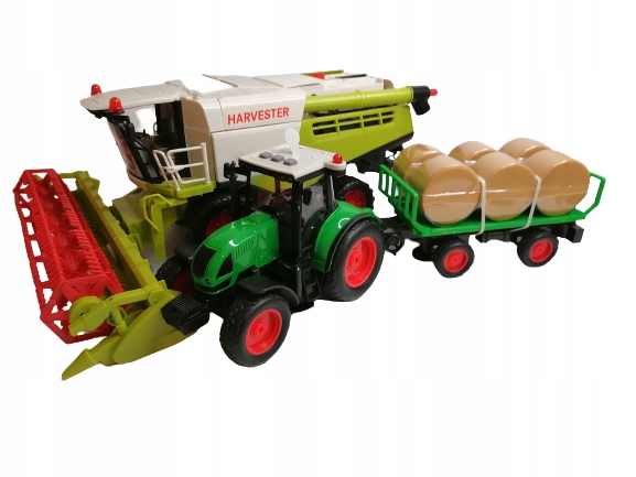 

Kombajn Traktor ciagnik Duży Zestaw Rolnik Farma