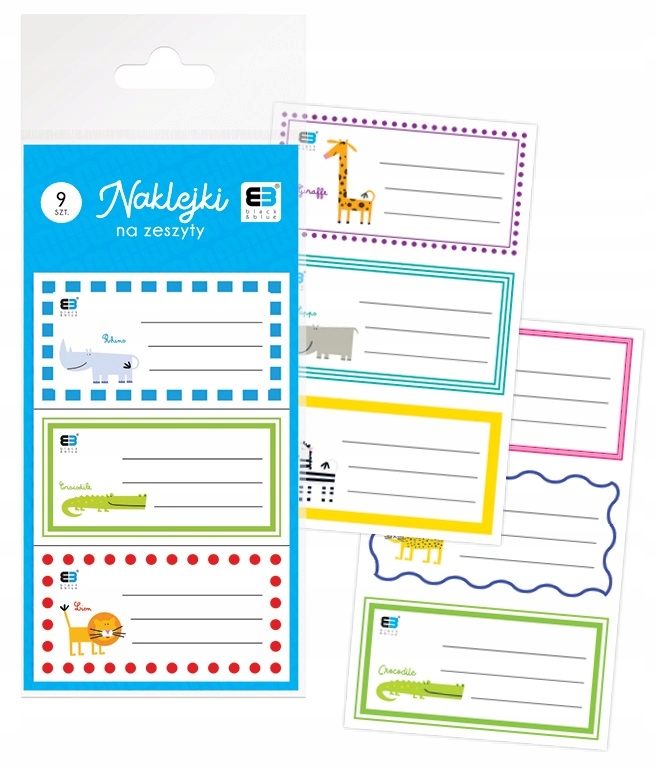 

Naklejki Szkolne B&b Zwierzątka Interdruk 9szt