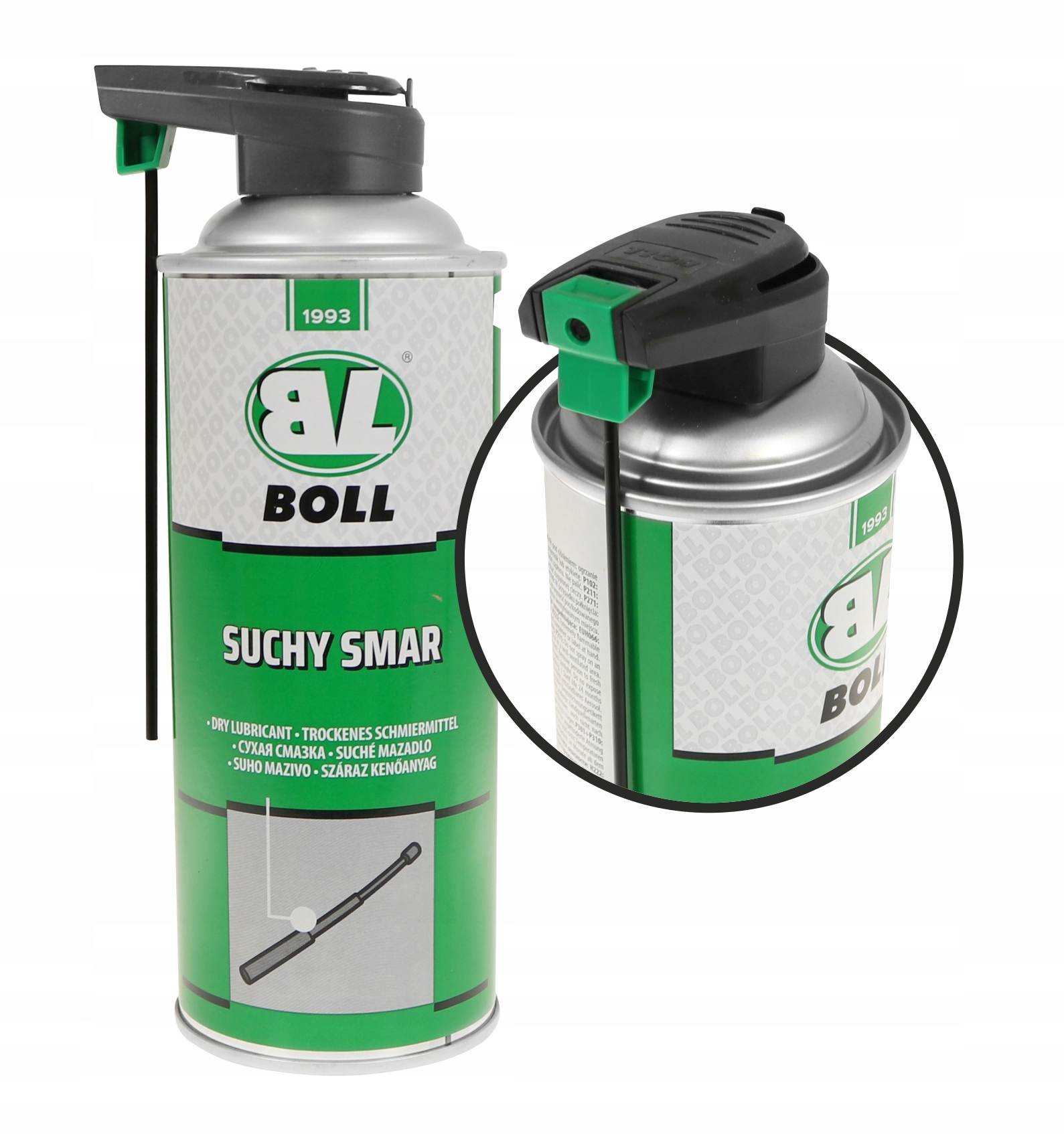 Suchy Smar Bez Silikonu I Osadów Spray 400ML Antykorozyjny Z Aplikatorem