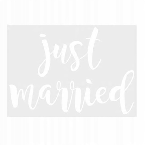 

Naklejka ślubna na samochód Just married 1szt