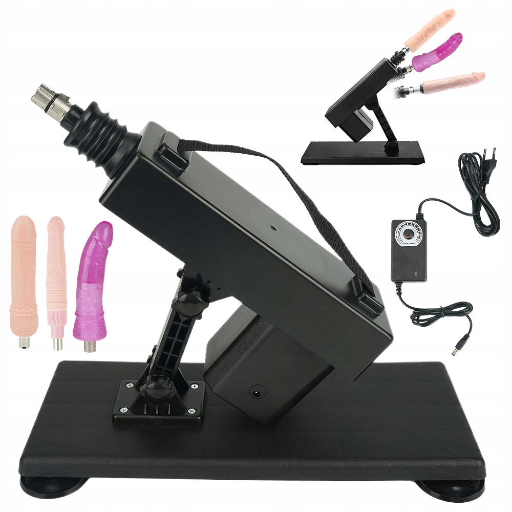 POSUWISTA SEX MASZYNA WIBRATOR ZESTAW - 420 RUCHÓW/MIN + 3 X DILDO PENIS
