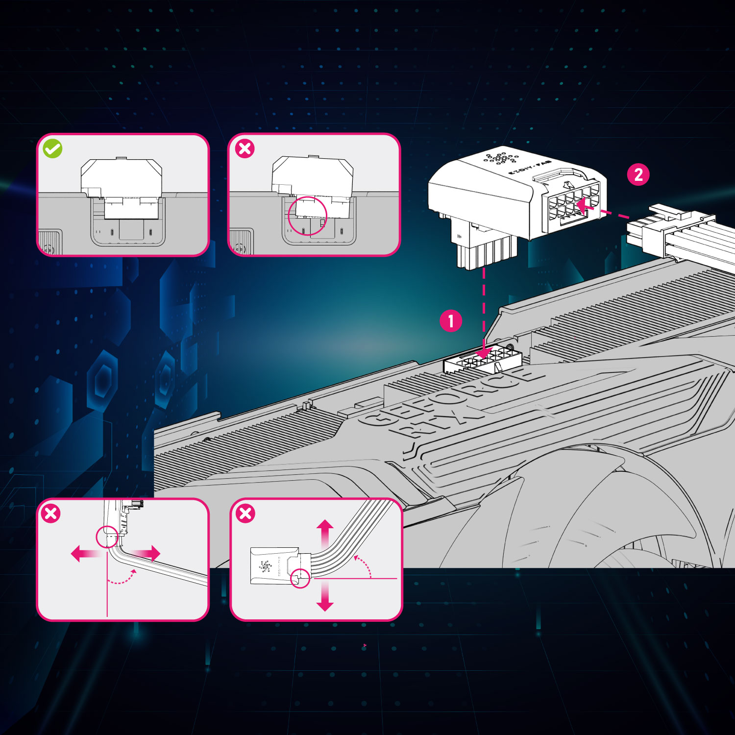 Grafikus kártya adapter csatlakozó dugó 12VHPWR Sorozat egyéb