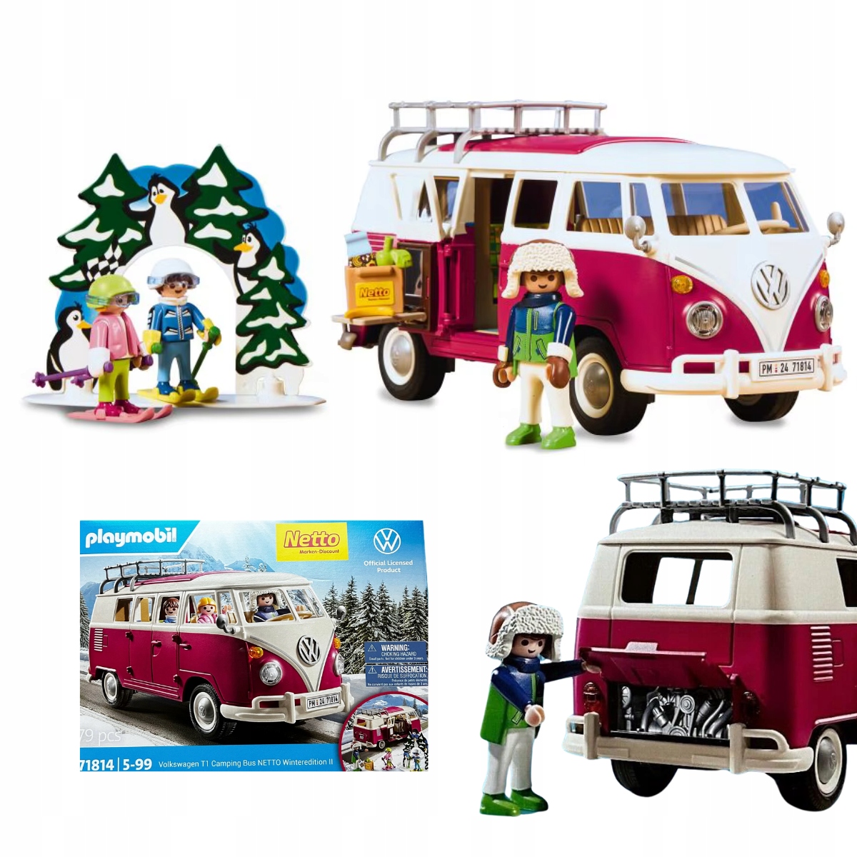 Klocki Playmobil Volkswagen T1Camping Bus Winteredition 71814