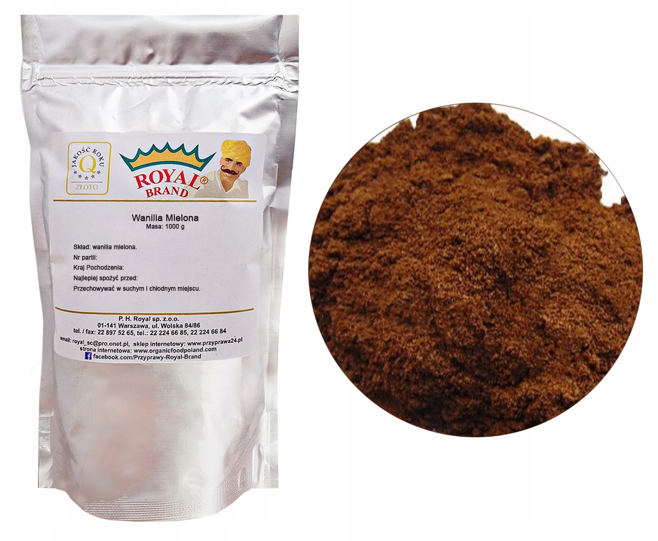 Levně mletá vanilka 1 kg Prášek z vanilky Mleté vanilkové tyčinky Velkoobchod