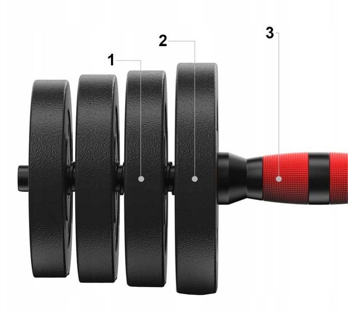 Zestaw Hantle Regulowane 20kg 2x10kg sztanga Gryf Mocny Zestaw Łączone Typ regulowane