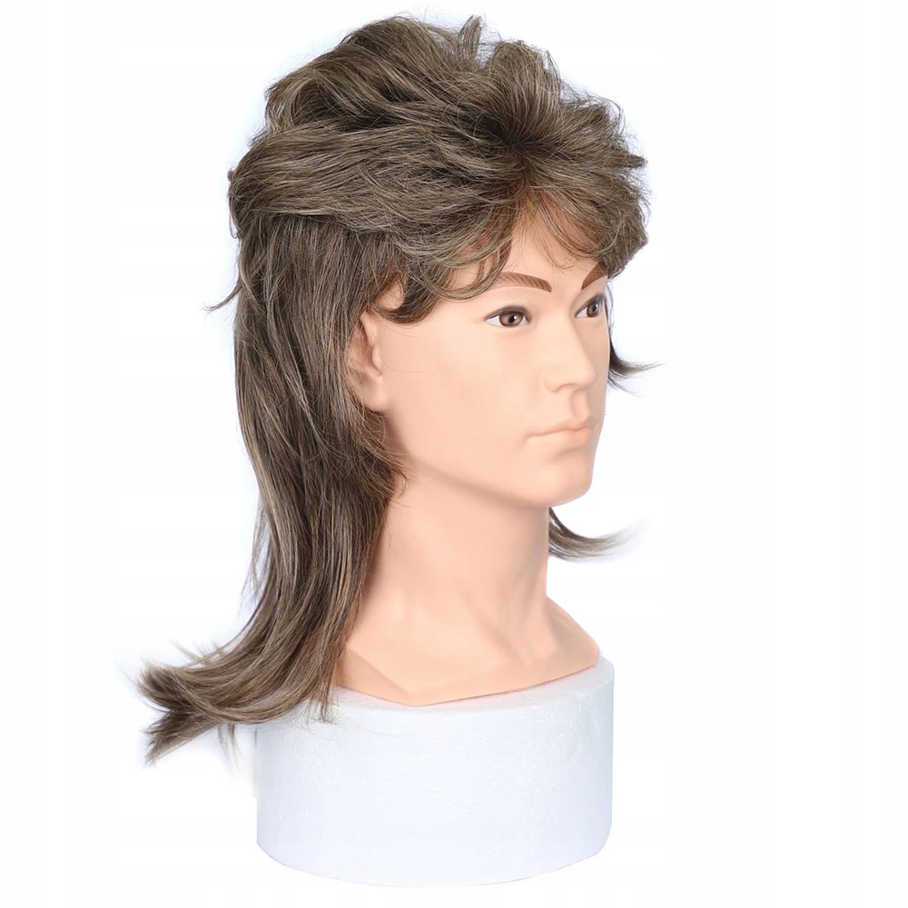 PERUKA BLOND MĘSKA DŁUGIE DISCO LATA 70 80 90 MACGYVER MACZO RETRO Marka DKM