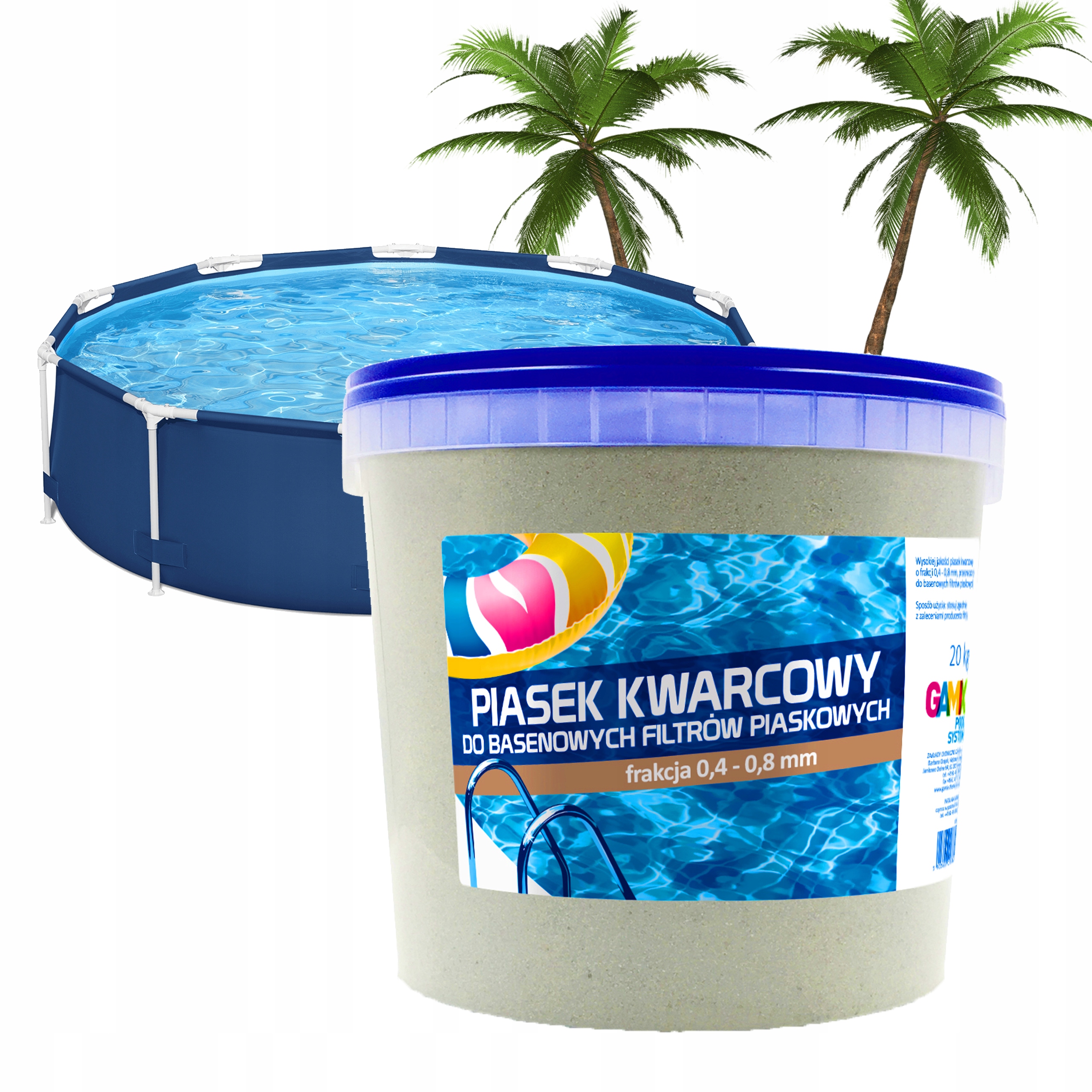 GAMIX PIASEK POMPY BASENOWEJ PIASKOWEJ KWARCOWY PZH 20kg