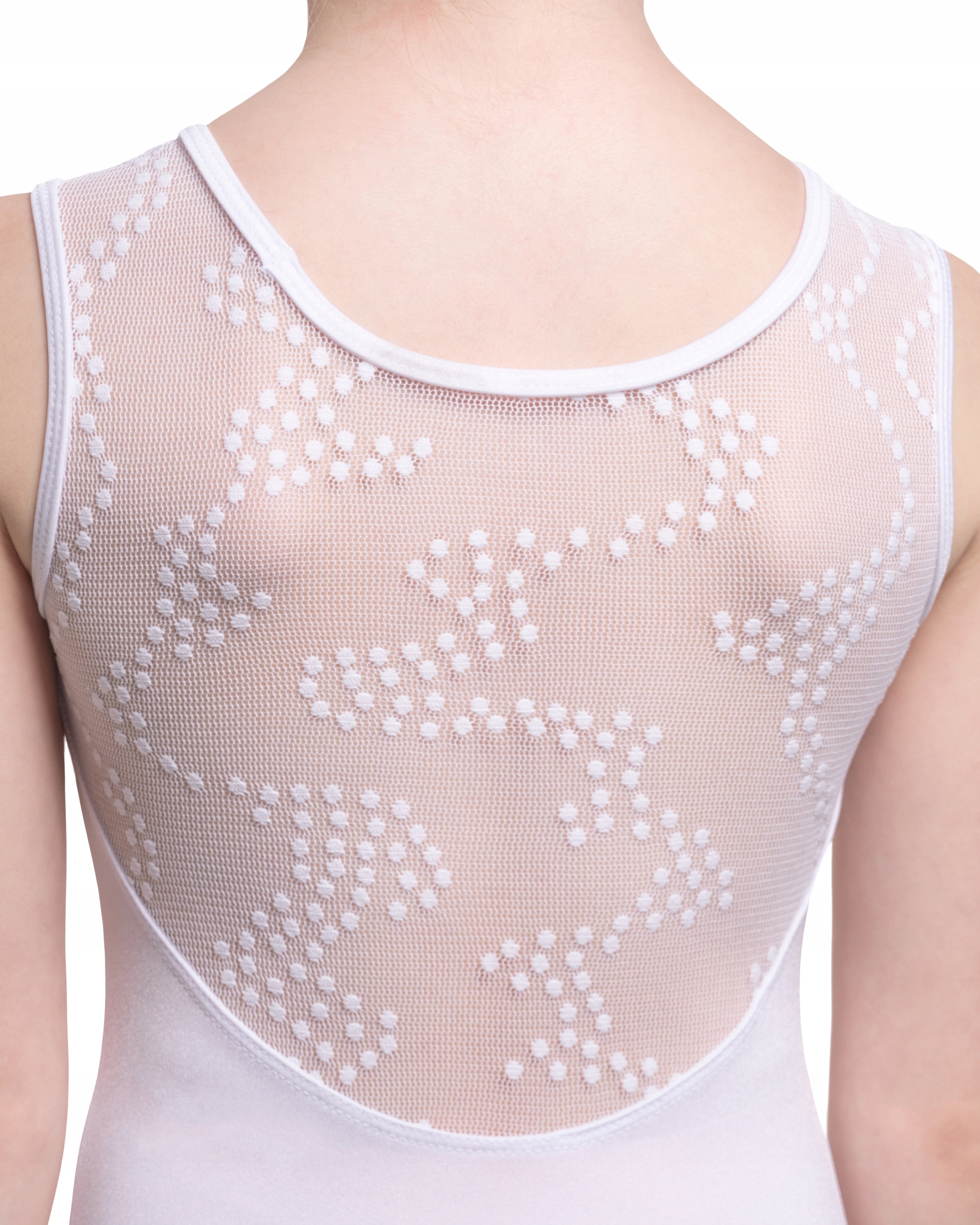 STRÓJ NA BALET RYTMIKĘ BODY BIAŁE LYCRA 122/128 Materiał dominujący poliamid