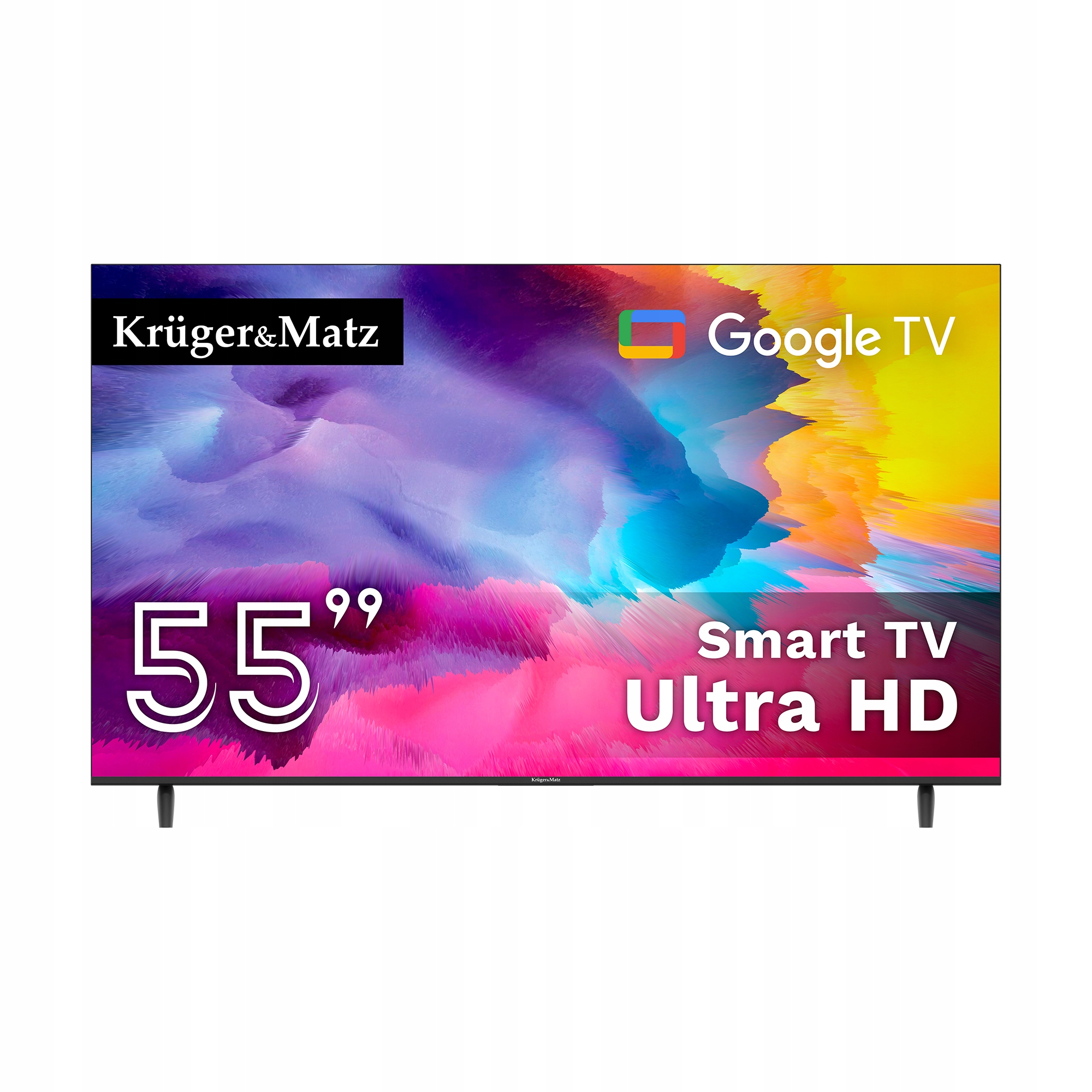 Televízor Kruger&Matz 55" Uhd Google Tv 5.0 DVB-T2/T/C H.265 Hevc smart