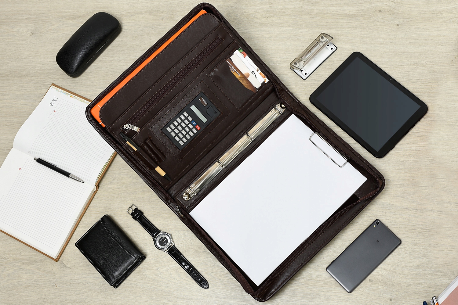 Aktówka torba teczka biwuar na dokumenty neseser do pracy A4 Beltimore Kolekcja I57brown