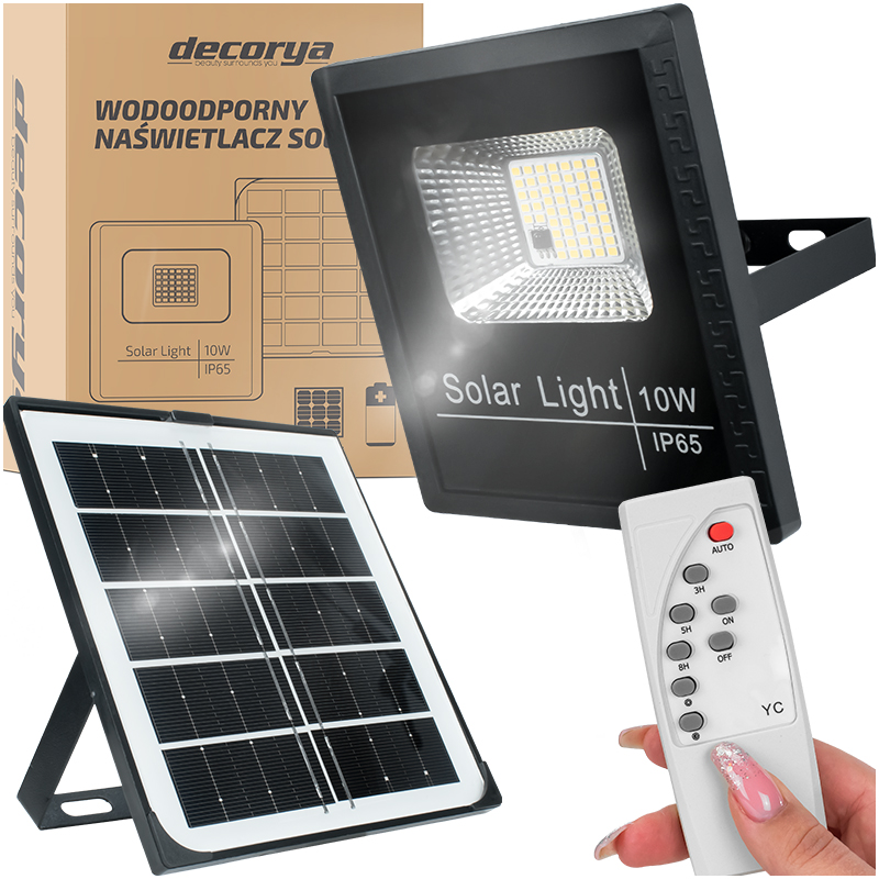 

Lampa Led Z Panelem Solarnym Z Czujką Ruchu IP65