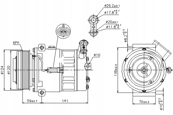 Компрессор кондиционера Cadillac BLS 1.9 d